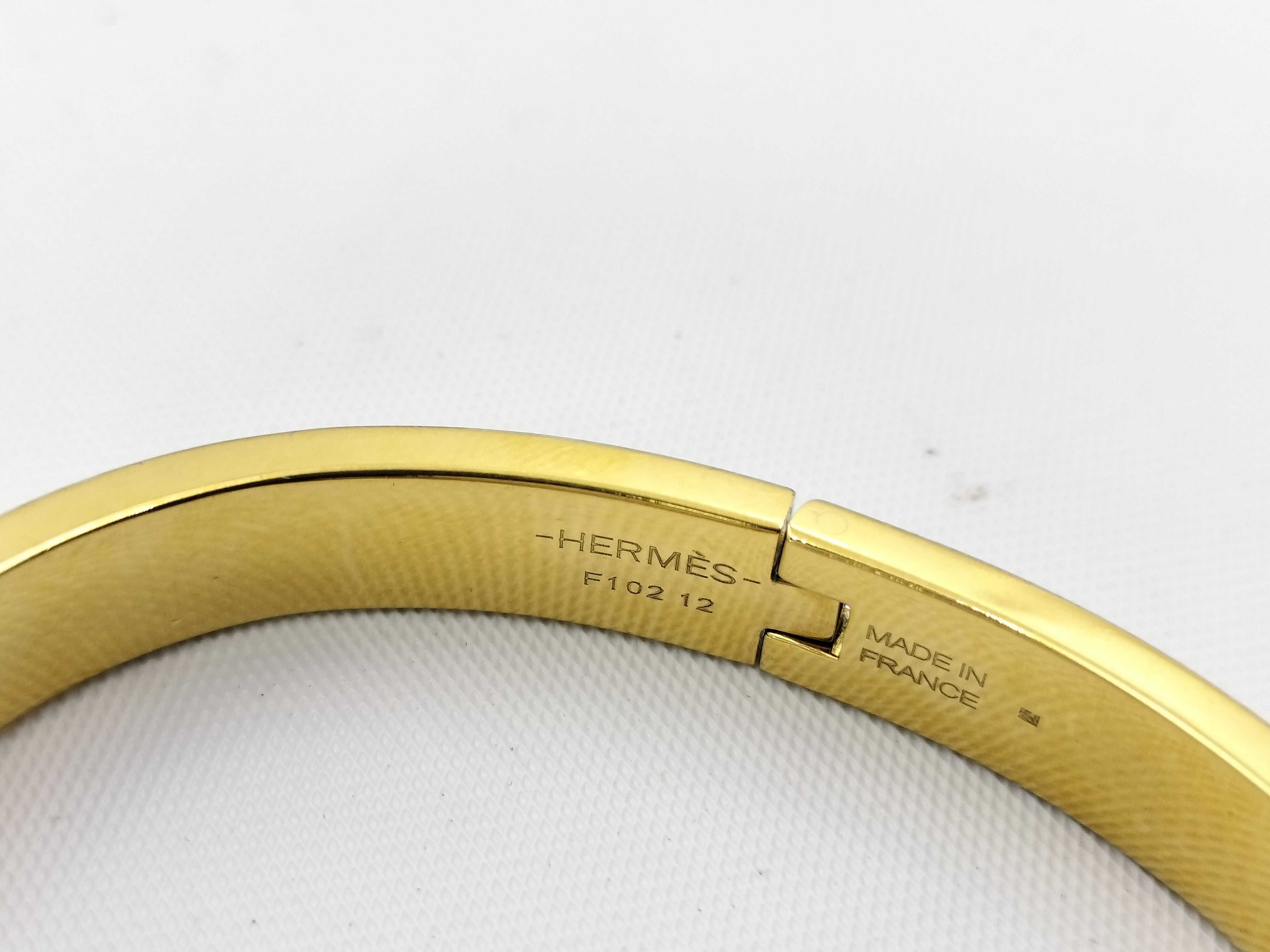 Chaine d'Ancre Mini Click Bangle Enamel Green Gold GP Bracelet/Bangle — view 2
