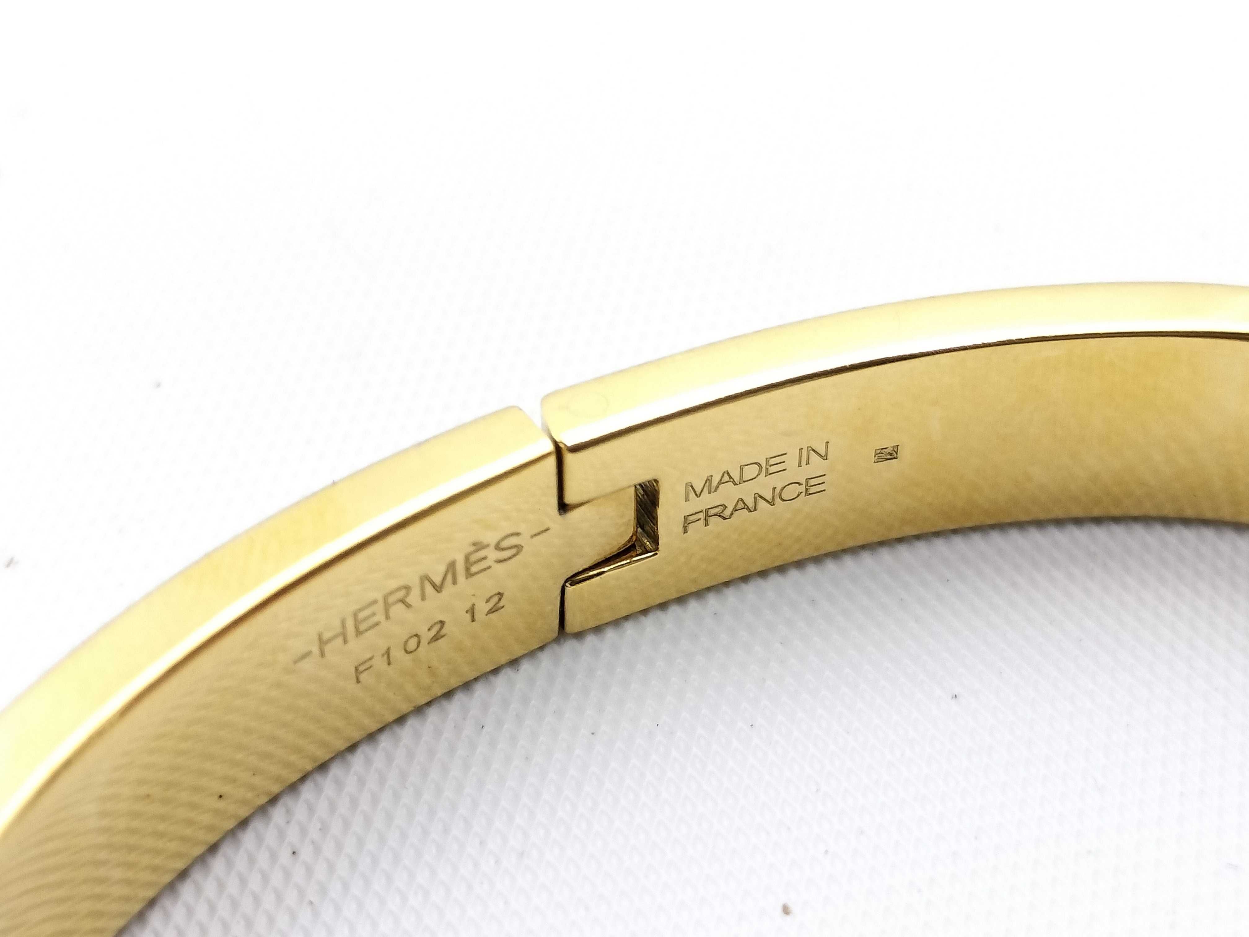 Chaine d'Ancre Mini Click Bangle Enamel Green Gold GP Bracelet/Bangle — view 6