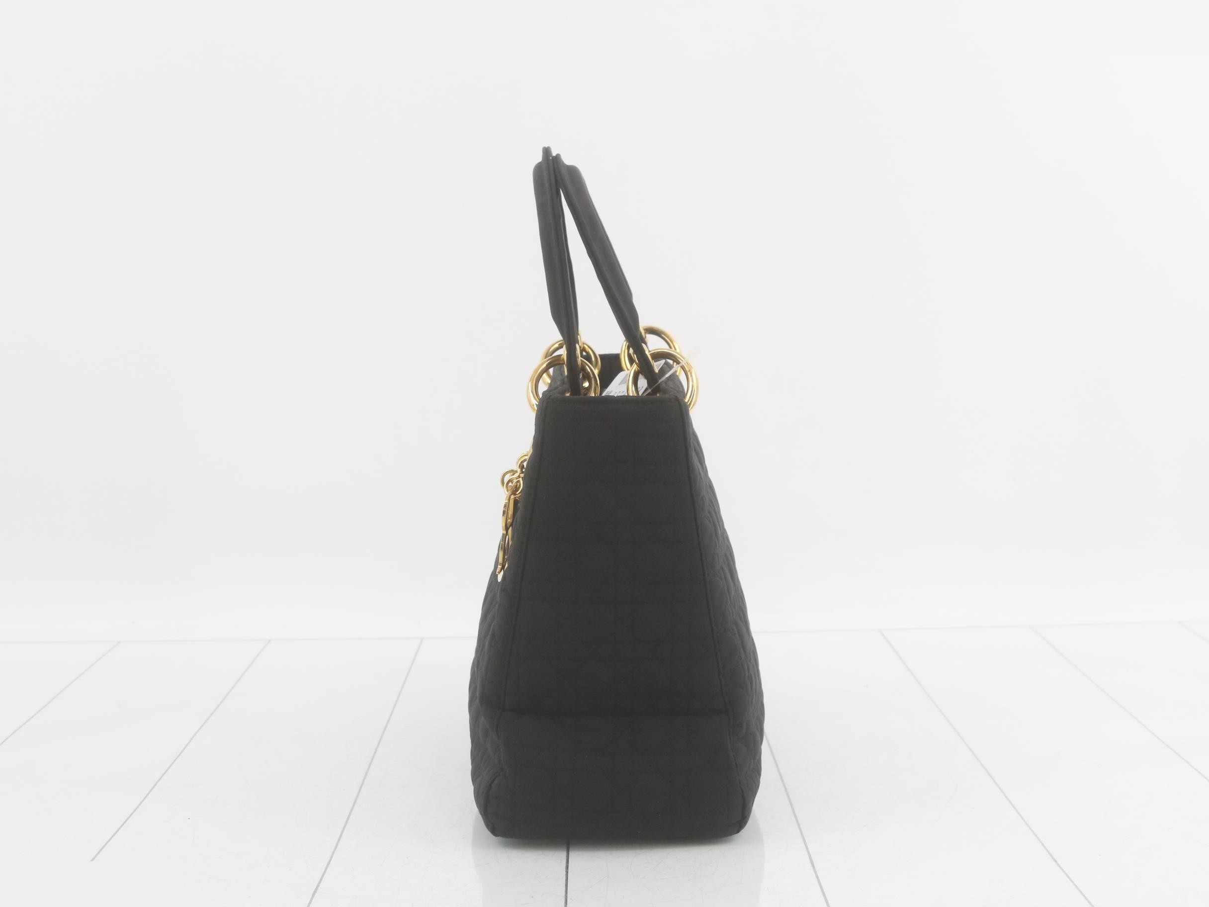 Lady Dior Cannage Nylon Handbag — view 3