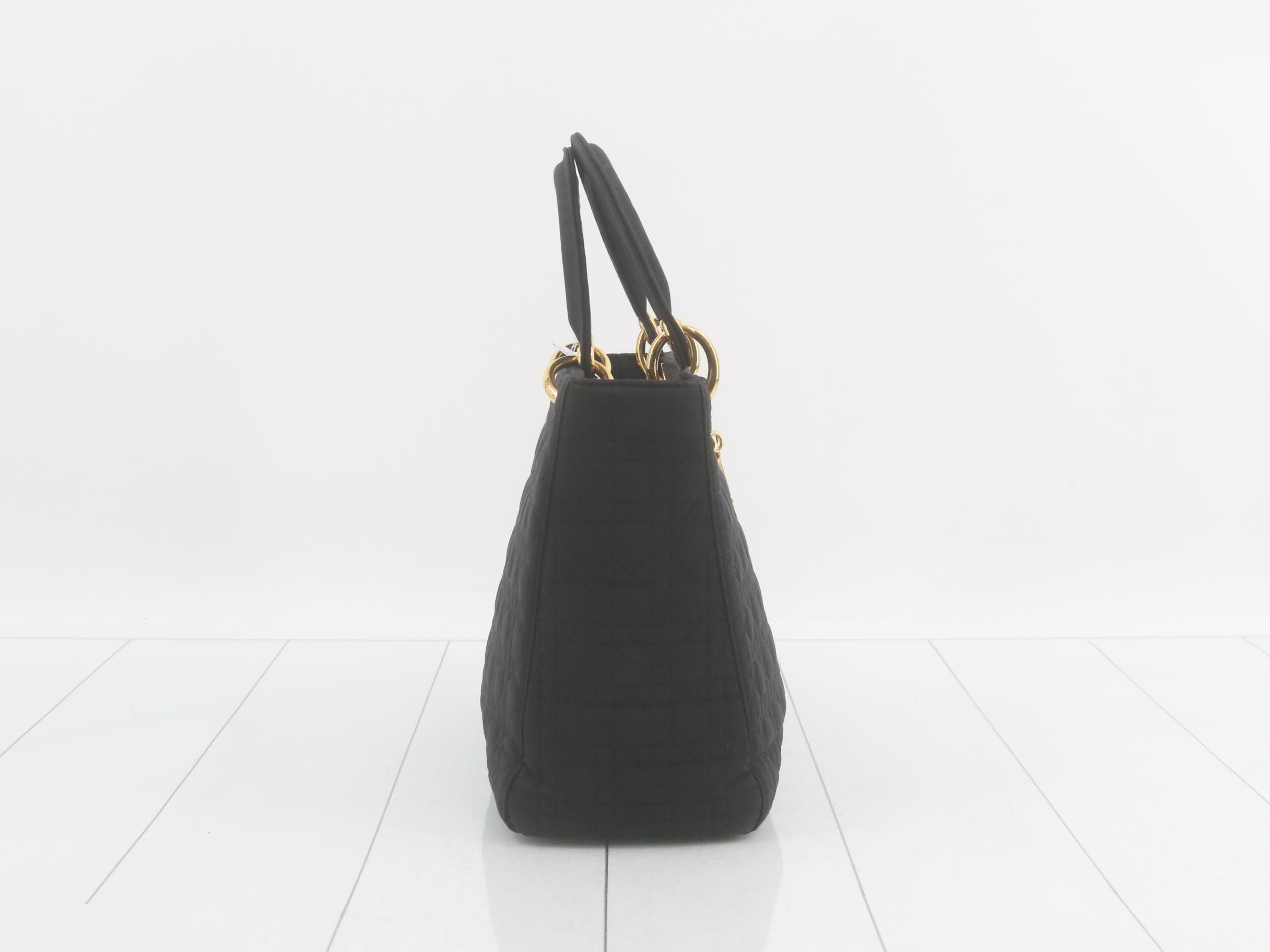 Lady Dior Cannage Nylon Handbag — view 4
