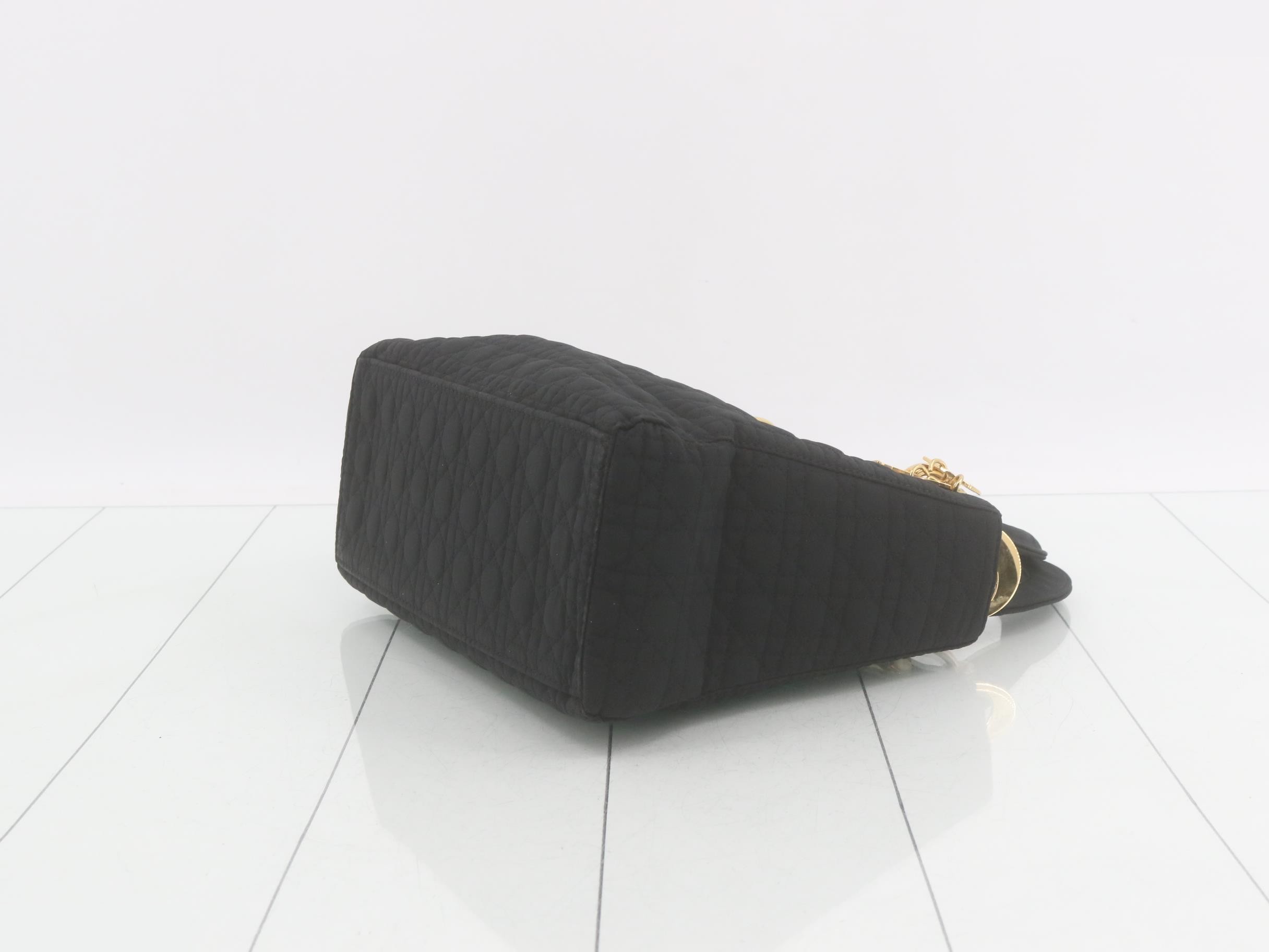 Lady Dior Cannage Nylon Handbag — view 6