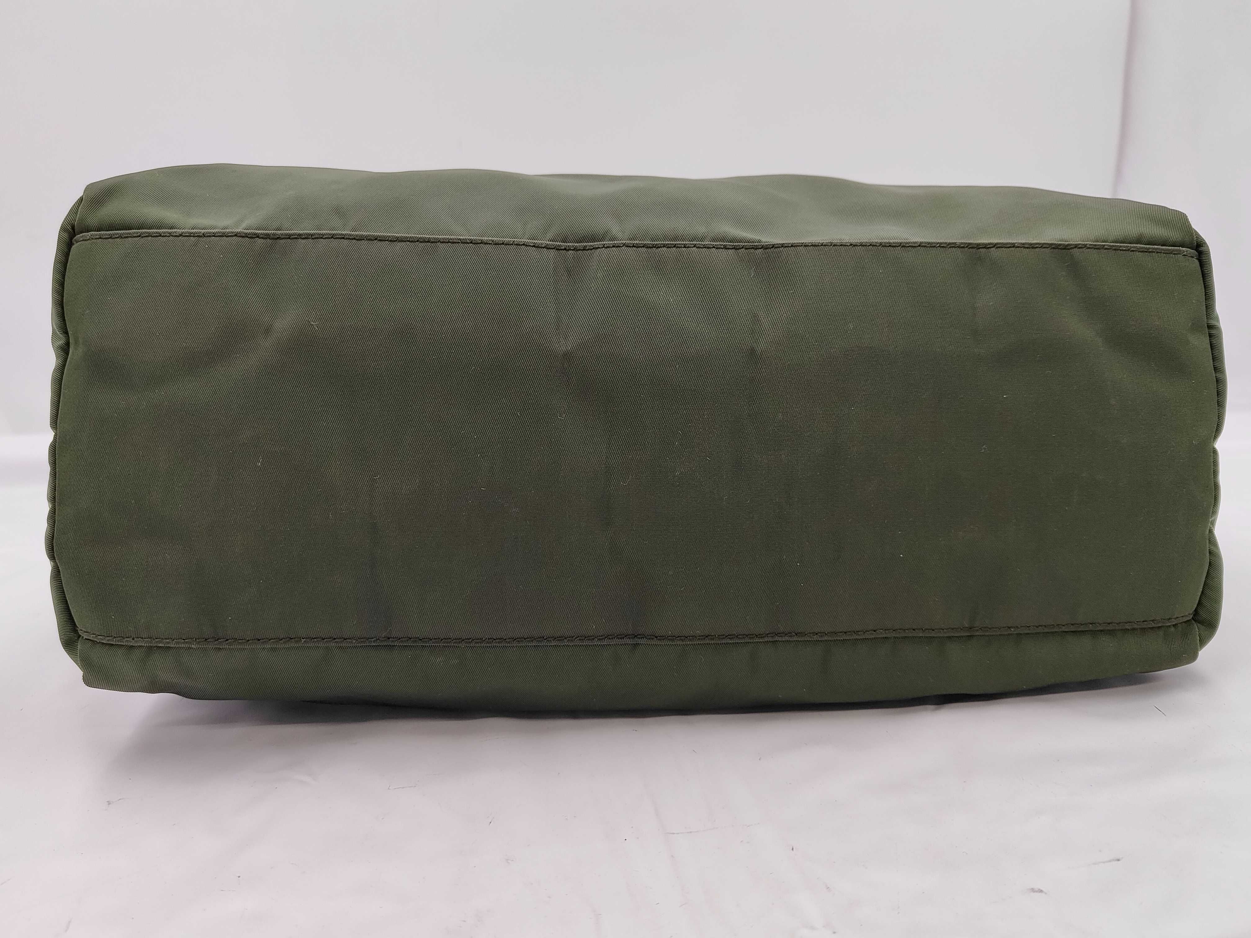 Nylon Handbag, Green/Olive — view 6