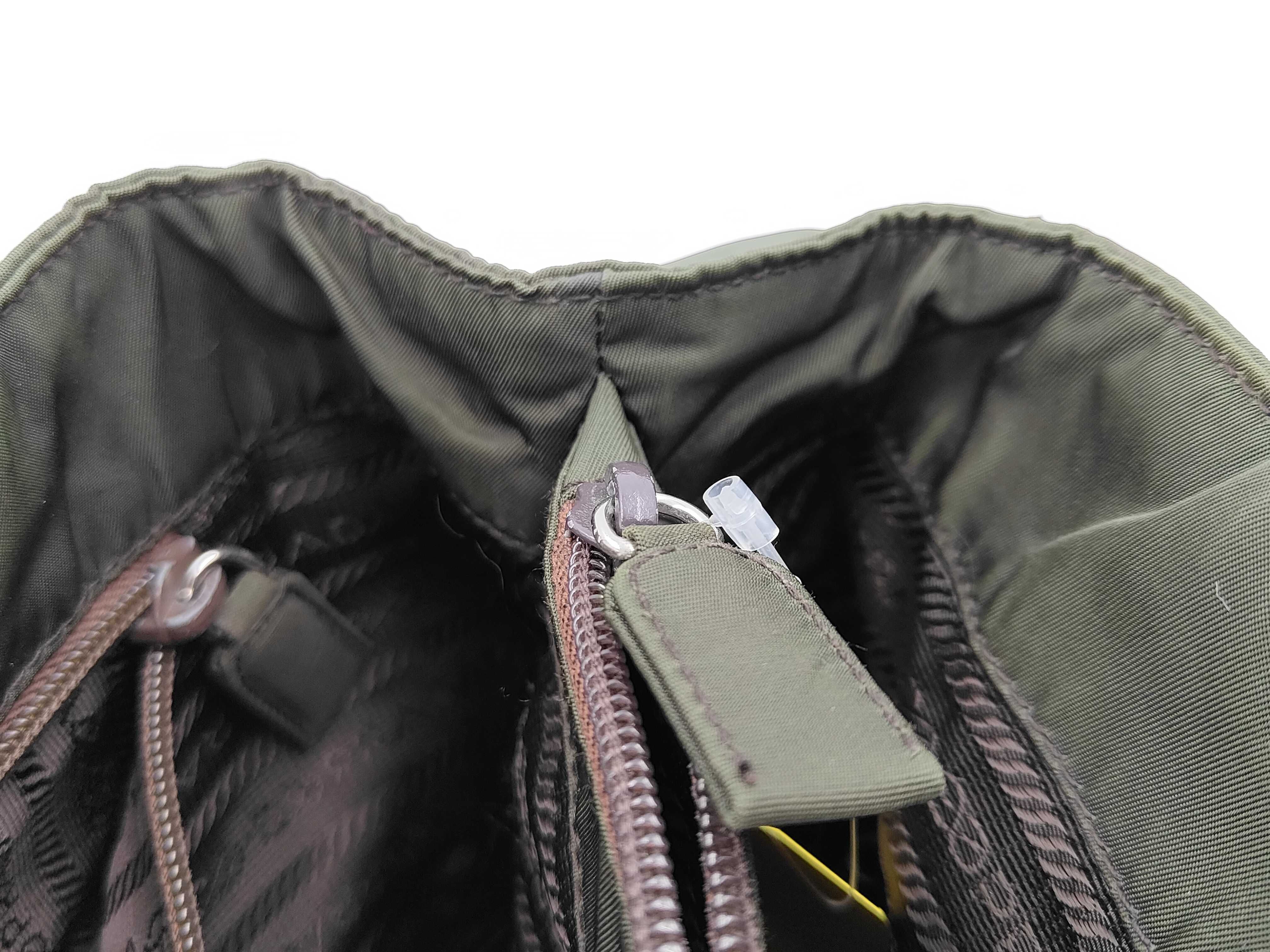 Nylon Handbag, Green/Olive — view 7