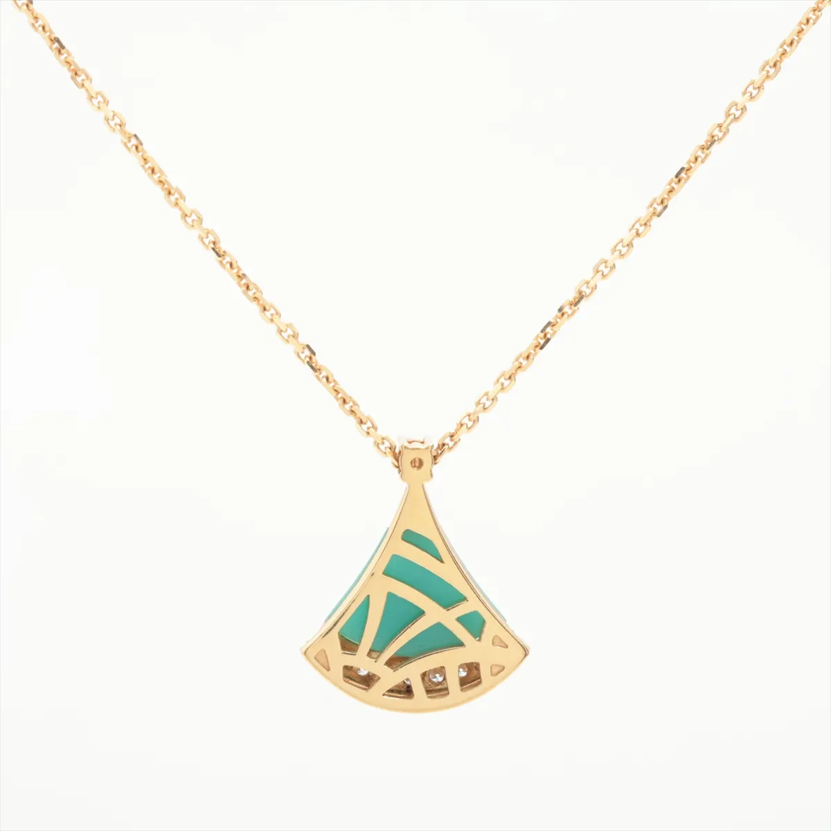 Diva Dream Turquoise Diamond Necklace 750(YG) 6.2g 6E5KY3 Stone — view 2