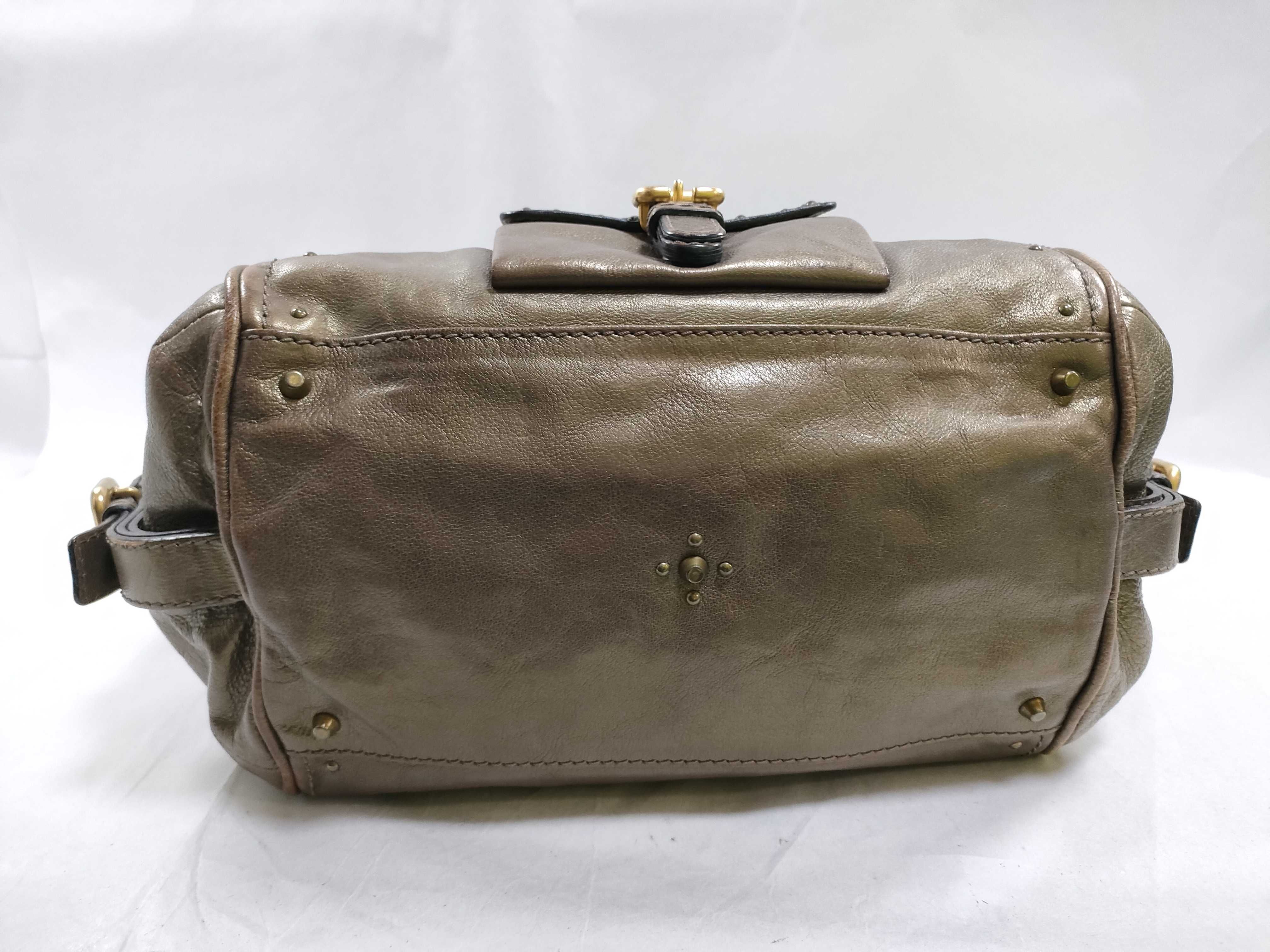 Paddington leather handbag, brown, with stains. — view 8