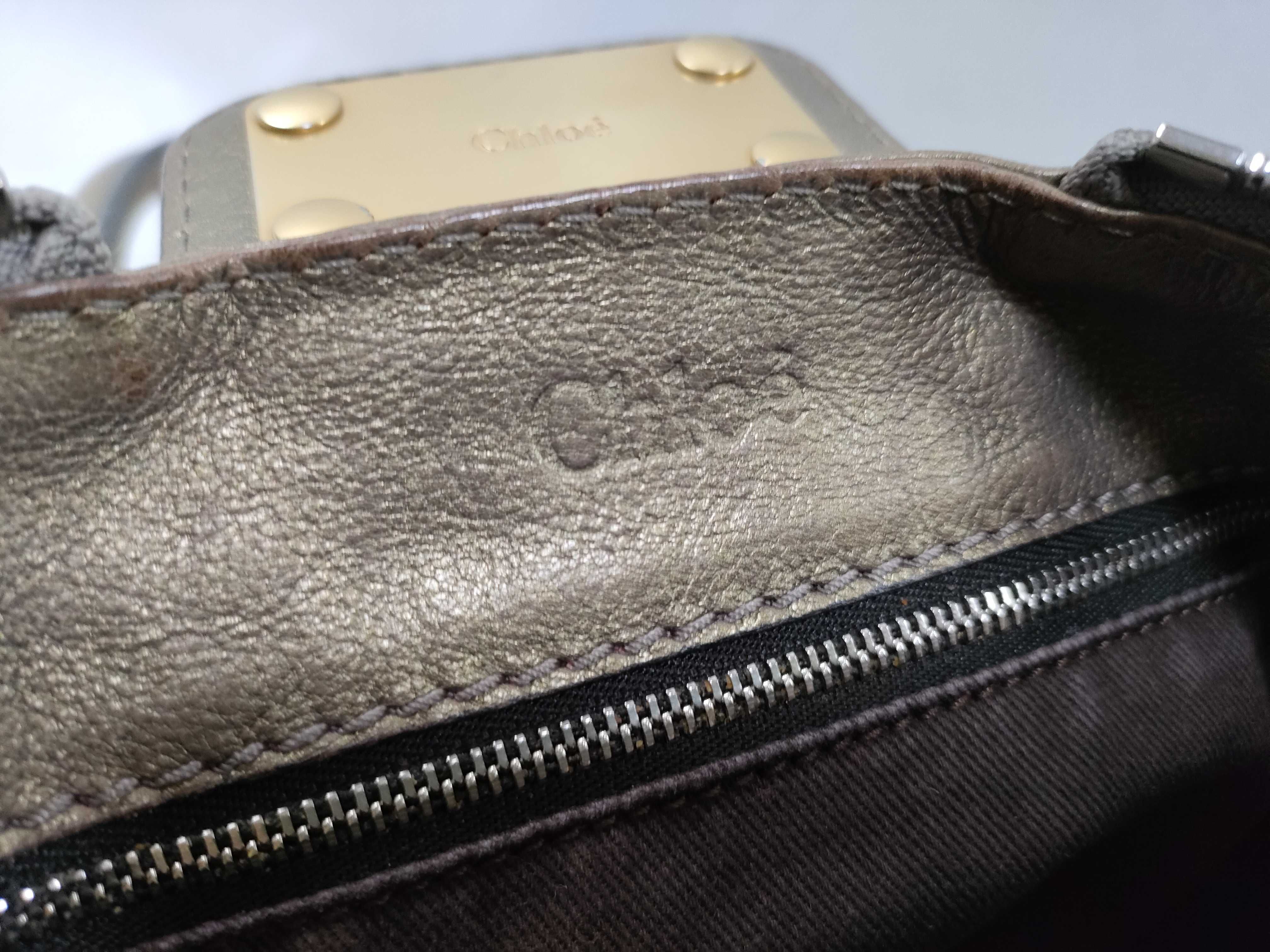Paddington leather handbag, brown, with stains. — view 10