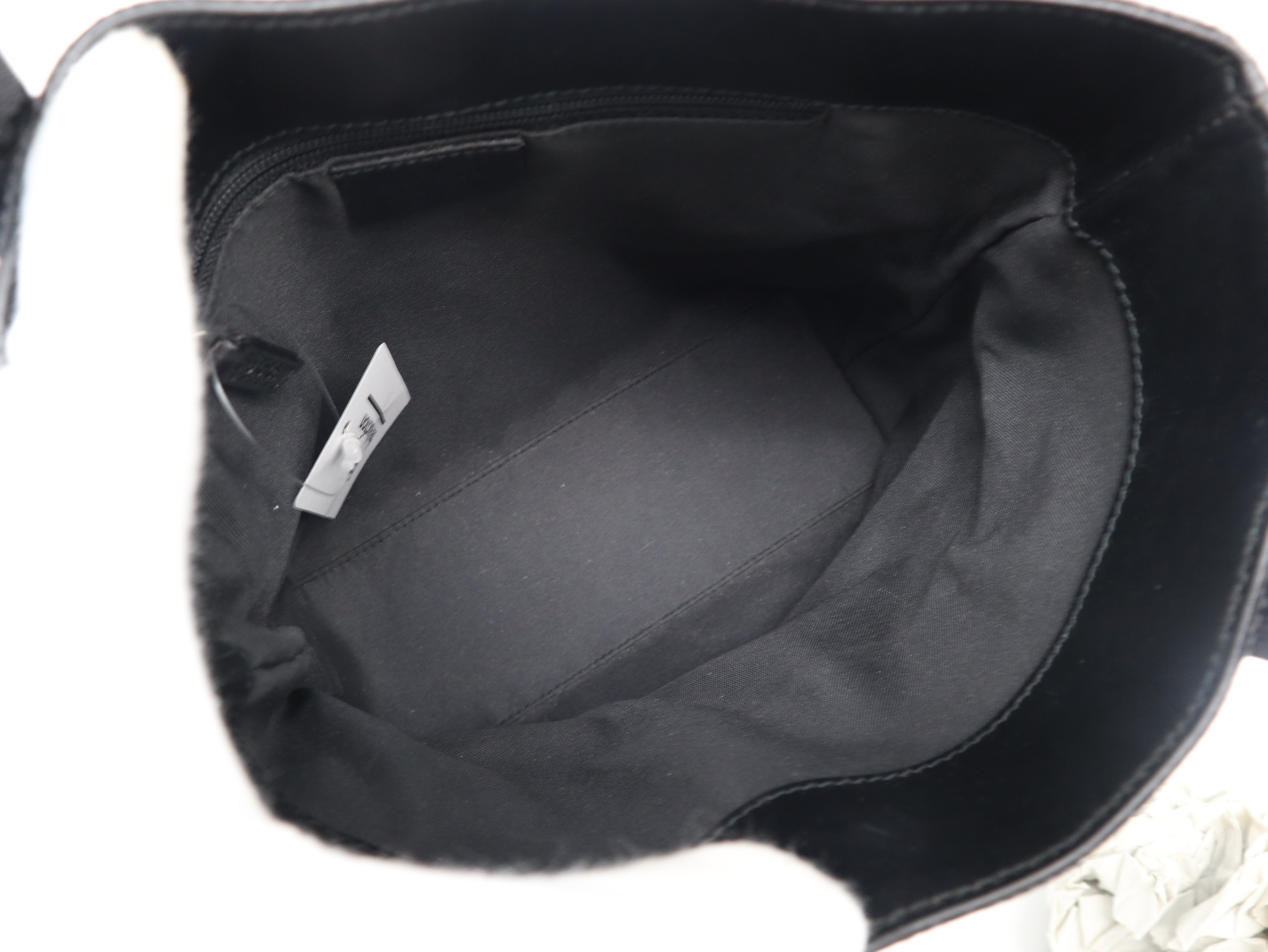 002・1079GG Canvas Leather Canvas Black Handbag with Dust Bag — view 10