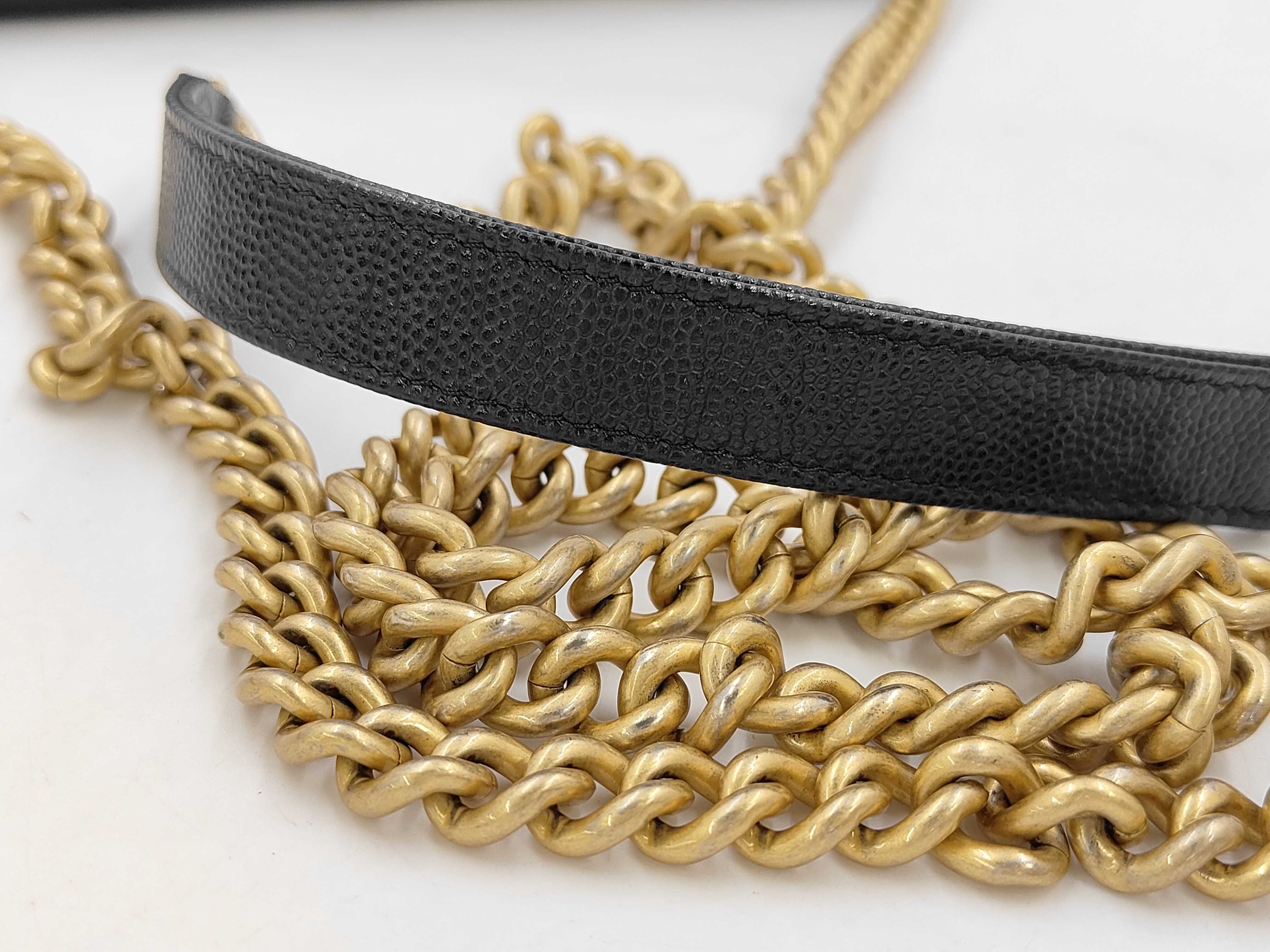 Boy Chanel Caviar Skin Black Chain Shoulder Bag — view 4