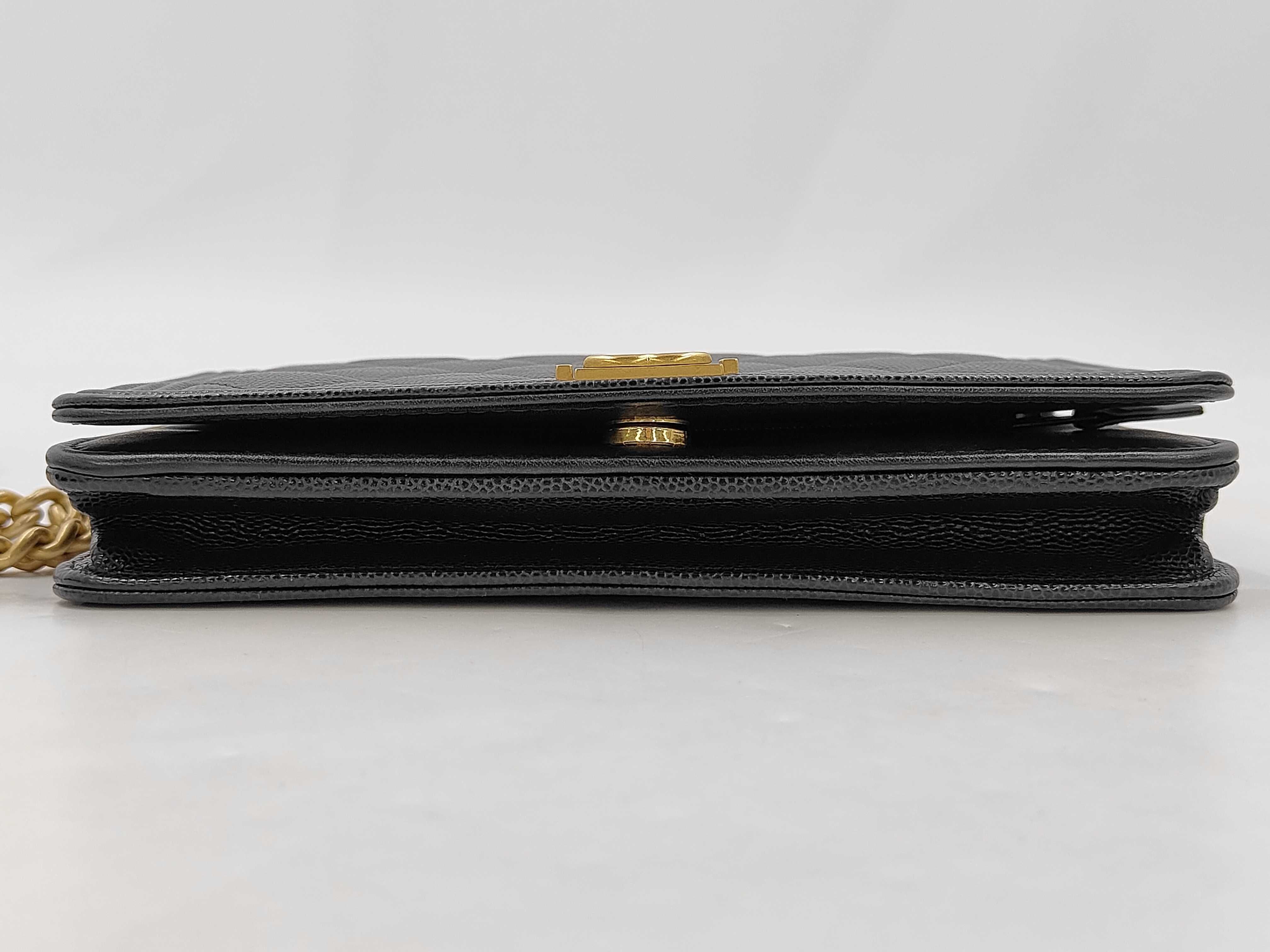 Boy Chanel Caviar Skin Black Chain Shoulder Bag — view 7
