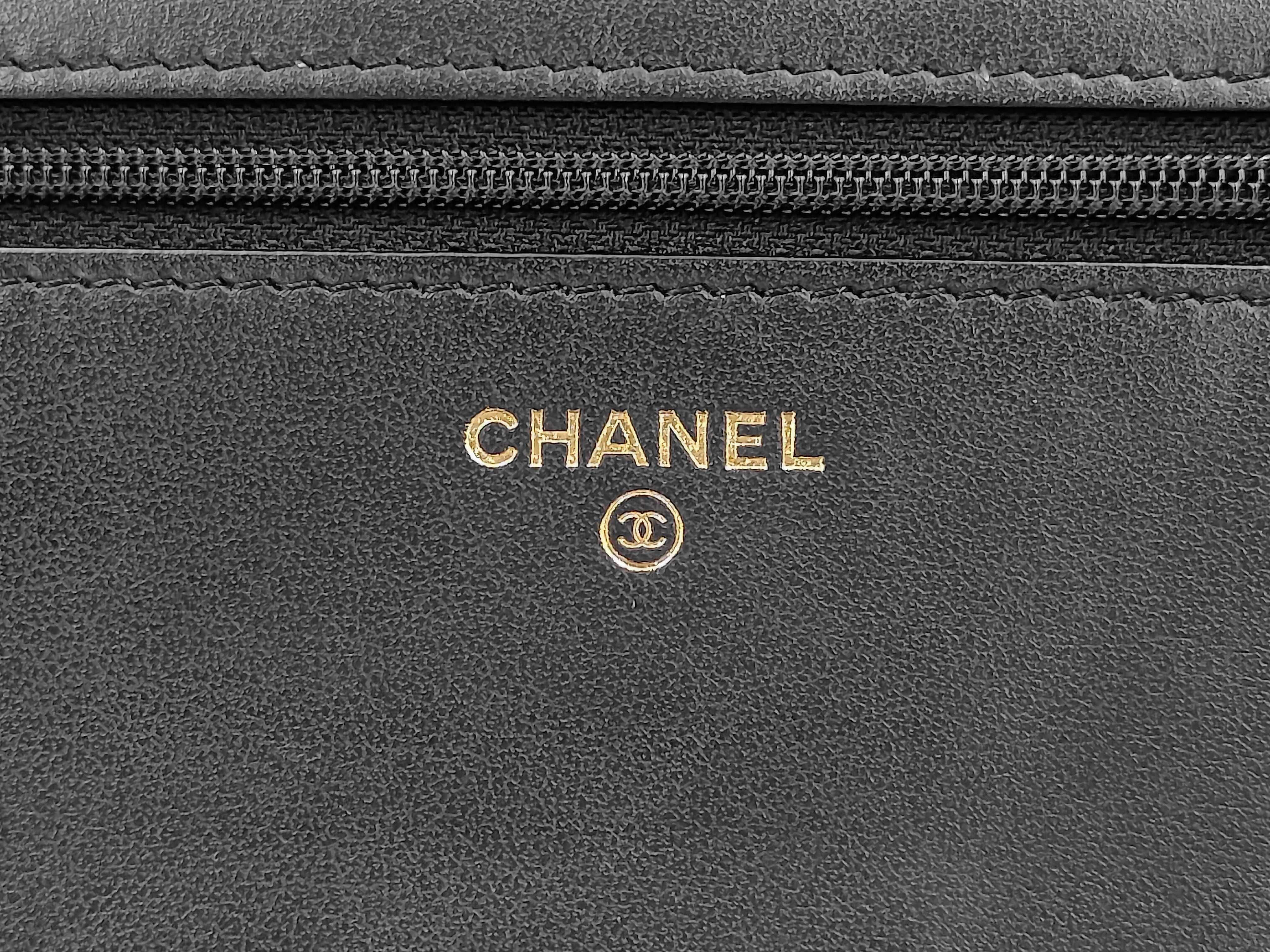 Boy Chanel Caviar Skin Black Chain Shoulder Bag — view 9