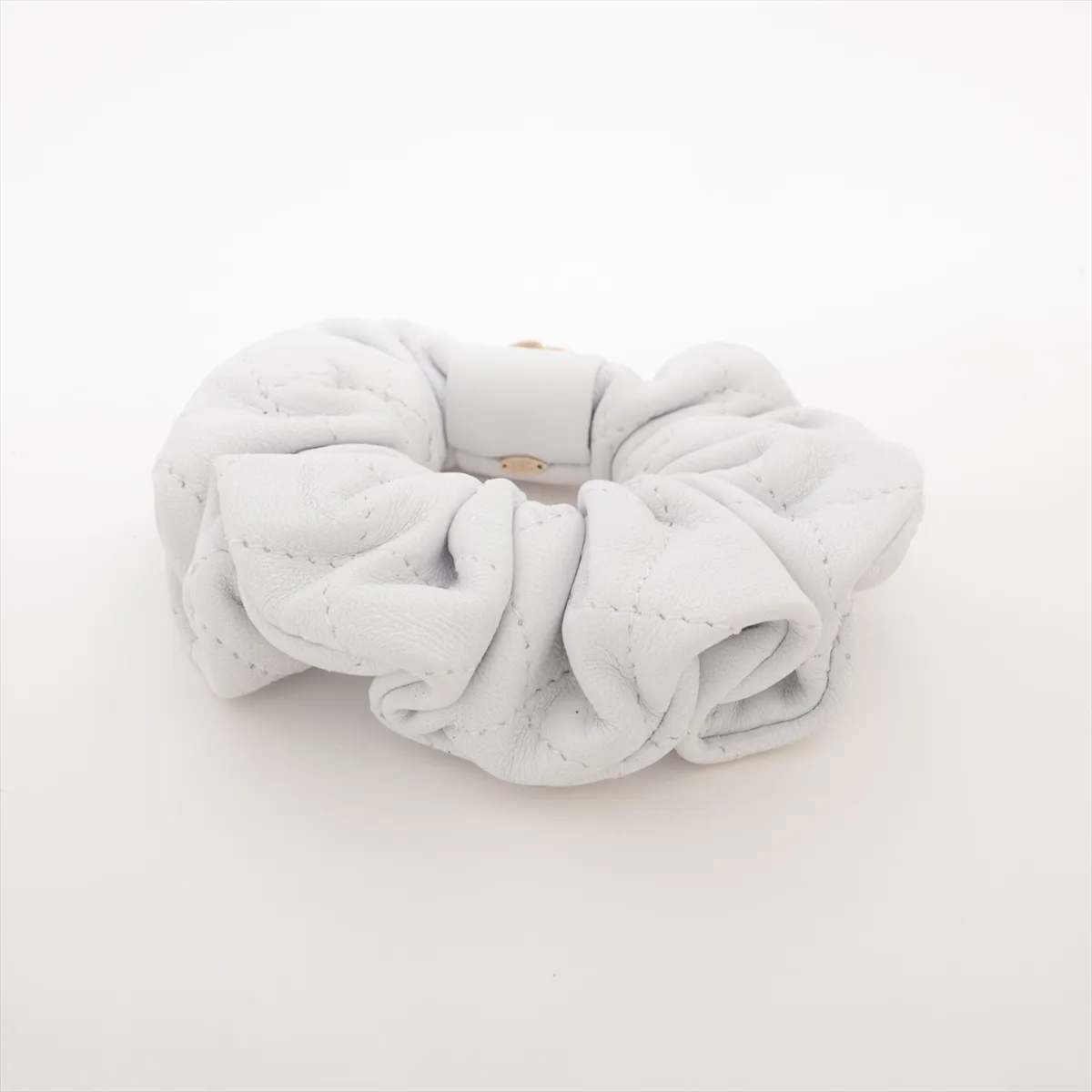 Coco Mark A21K Scrunchie, Leather x GP, Light Blue, — view 2