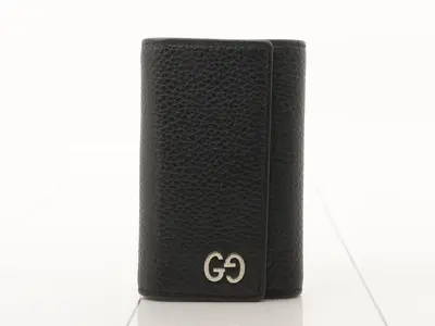GG Metal Leather Key Case
