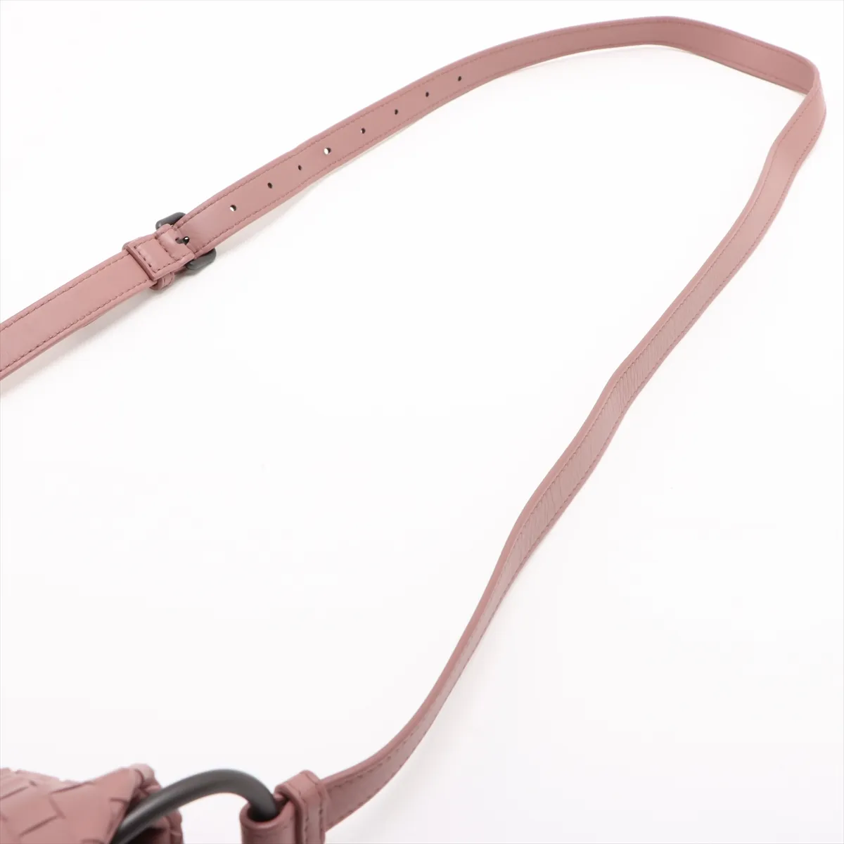 Intrecciato Leather Shoulder Bag Pink — view 5