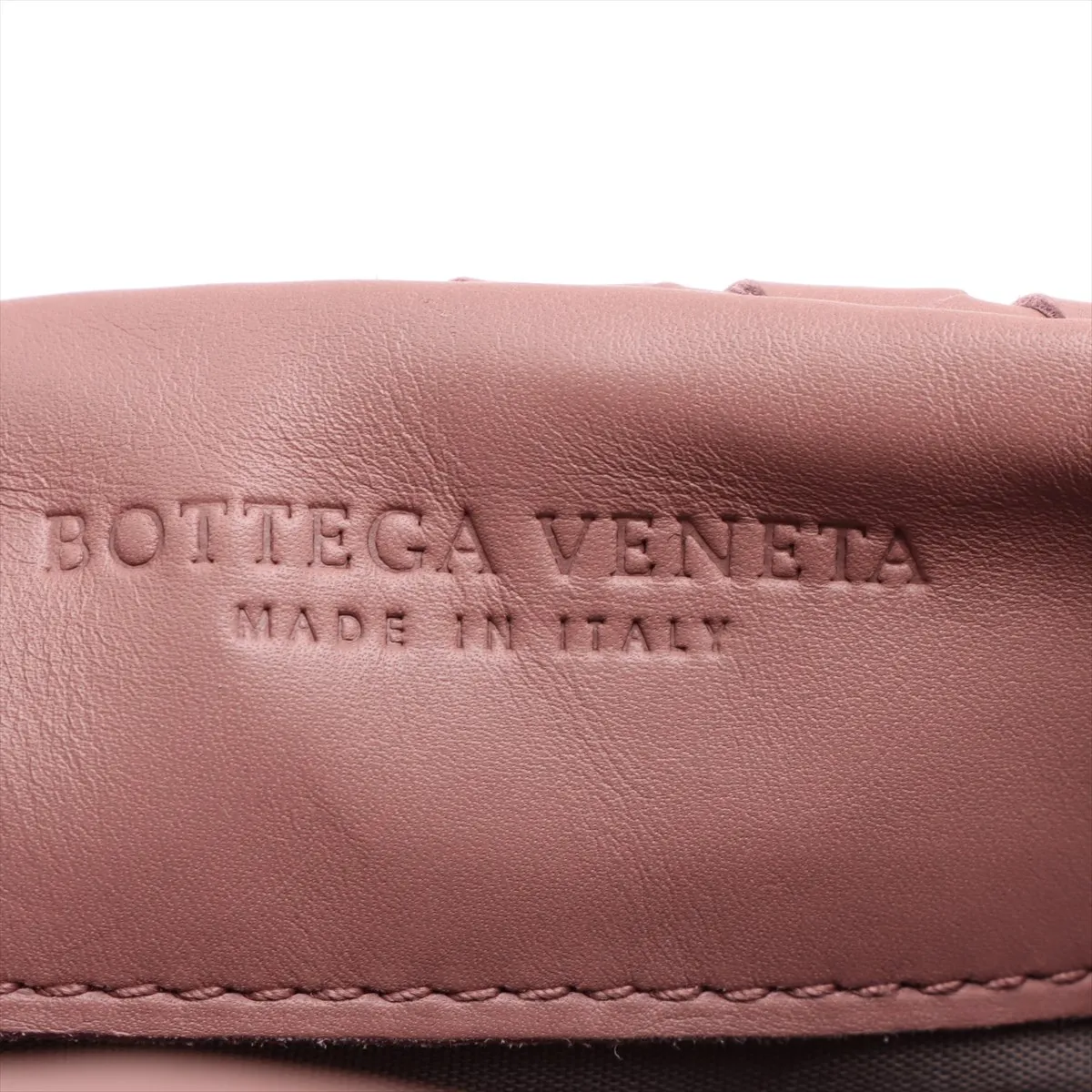 Intrecciato Leather Shoulder Bag Pink — view 8
