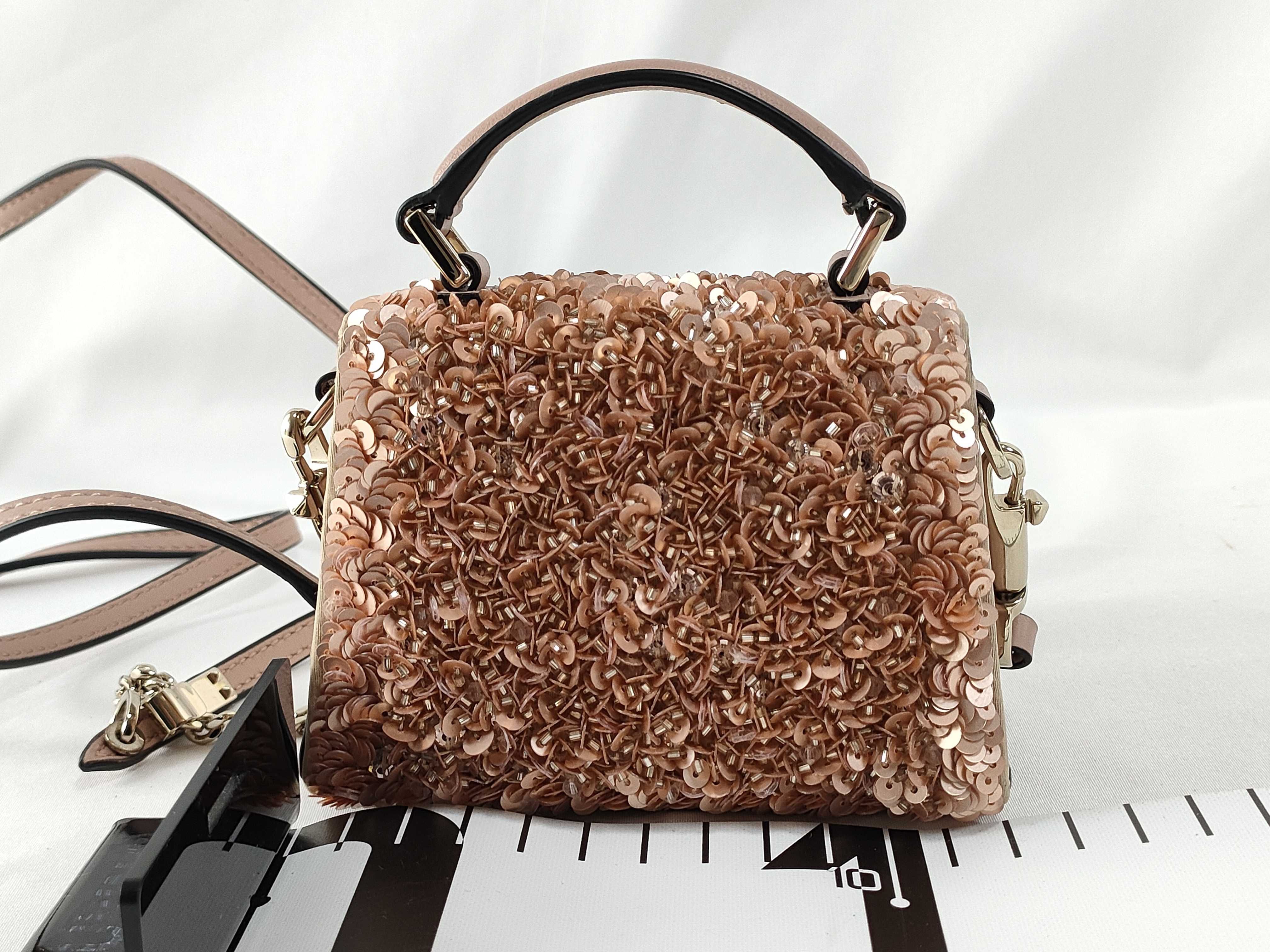 V-Sling Embroidered Leather x Crystal 2-Way Handbag — view 2