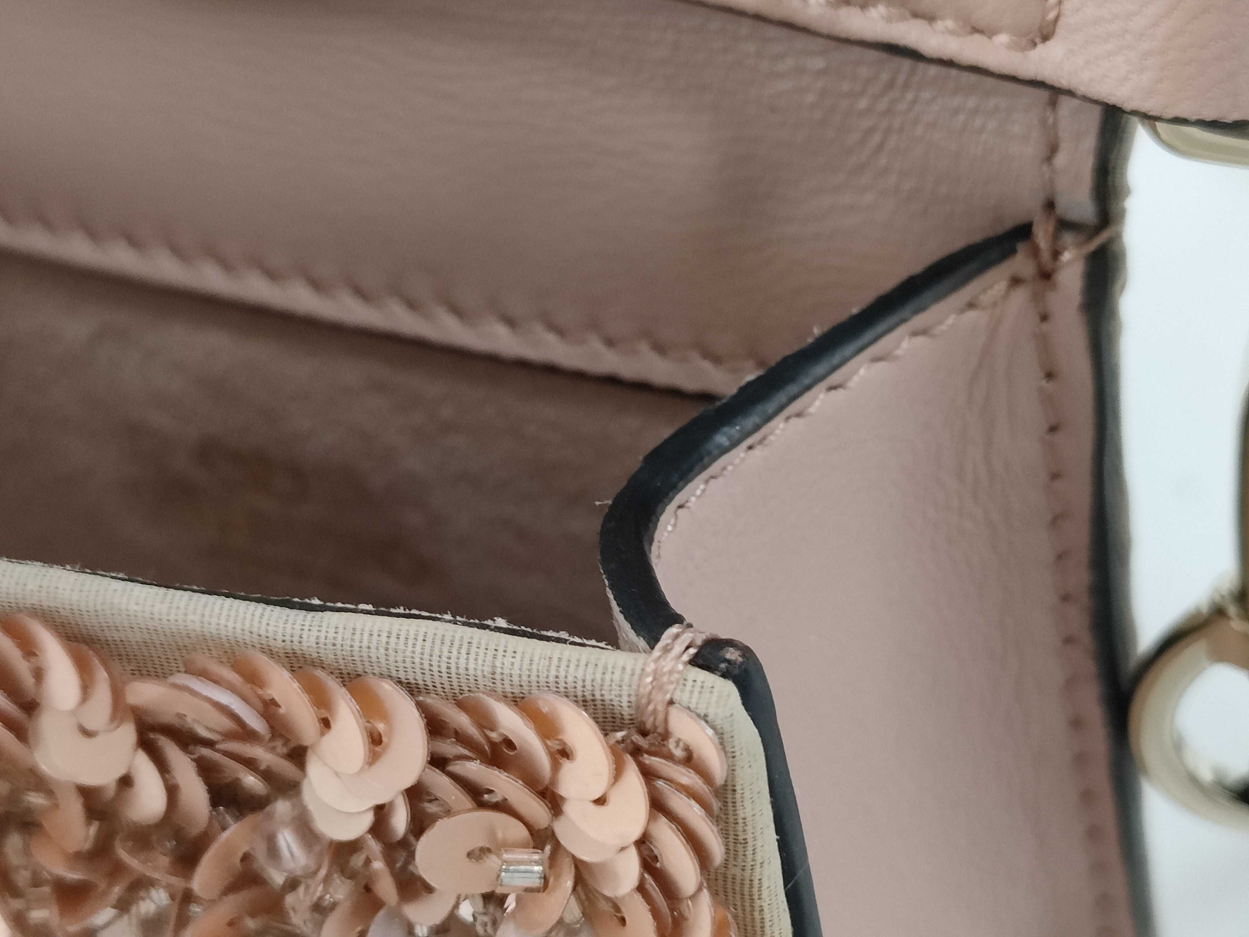 V-Sling Embroidered Leather x Crystal 2-Way Handbag — view 14
