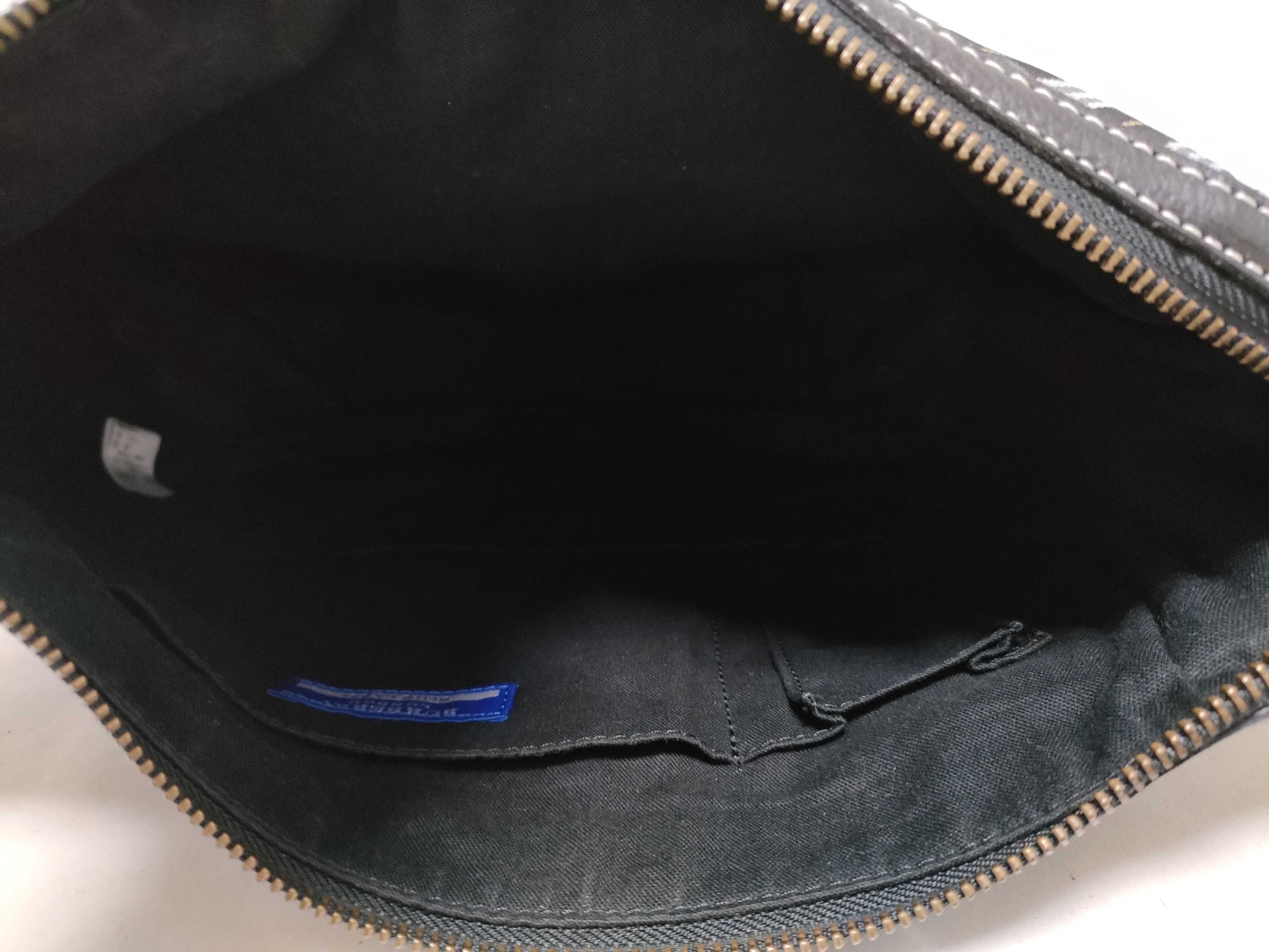 Blue Label Check Double Pocket Shoulder Bag, Black — view 11
