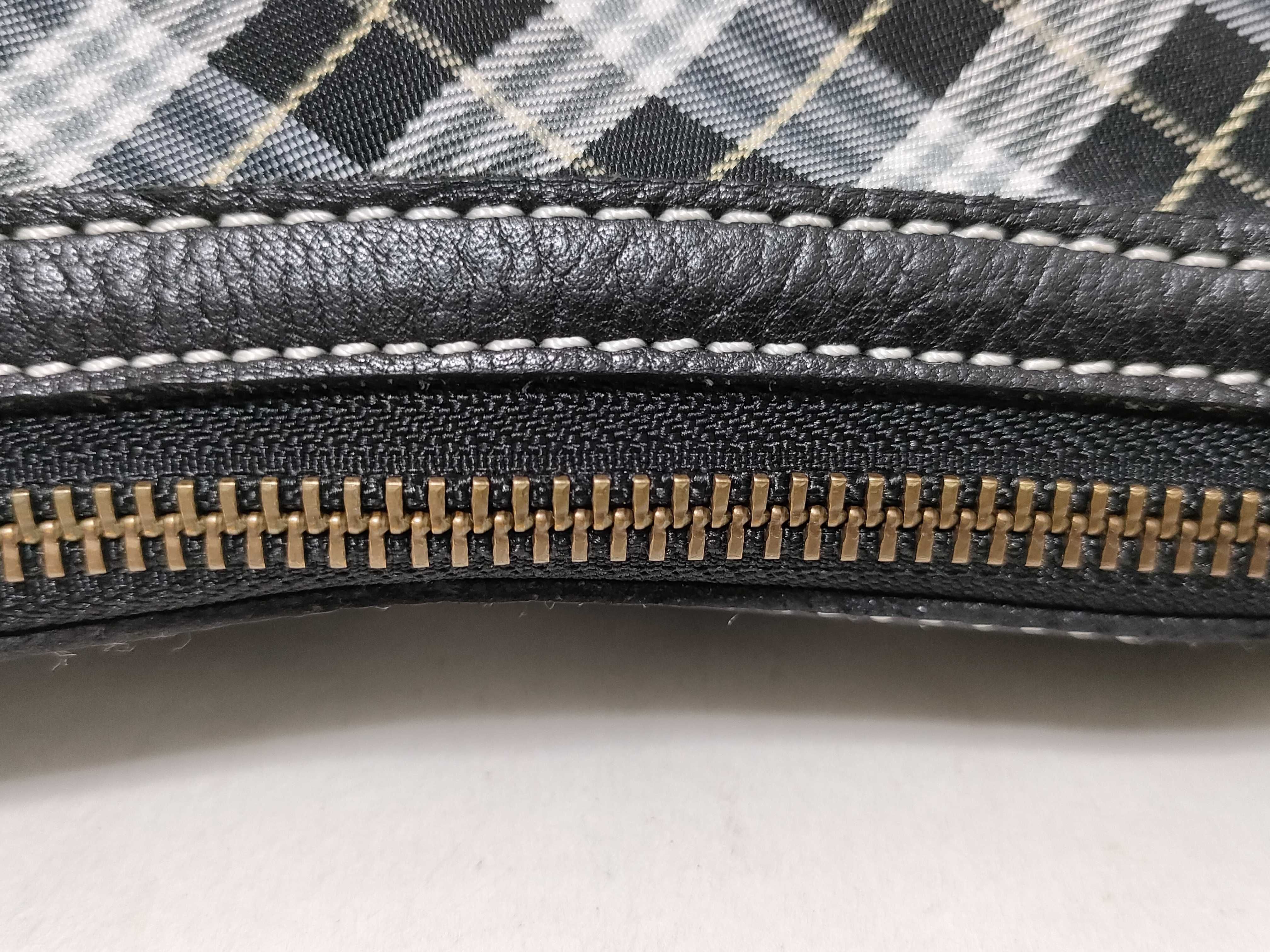 Blue Label Check Double Pocket Shoulder Bag, Black — view 9