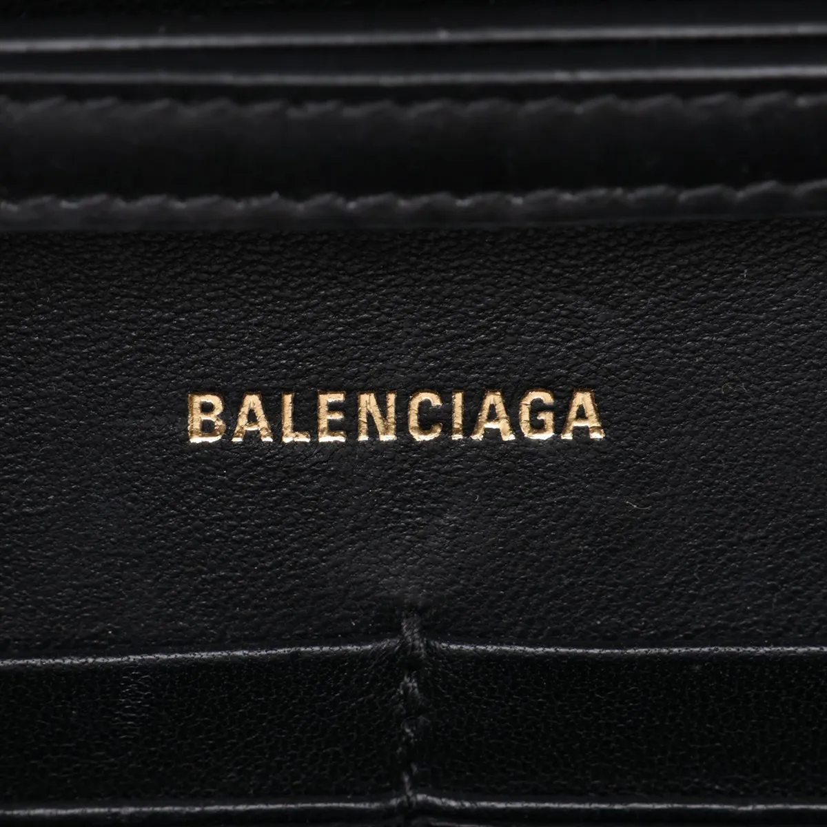 Hourglass Leather Chain Shoulder Bag, Black 656050 — view 11