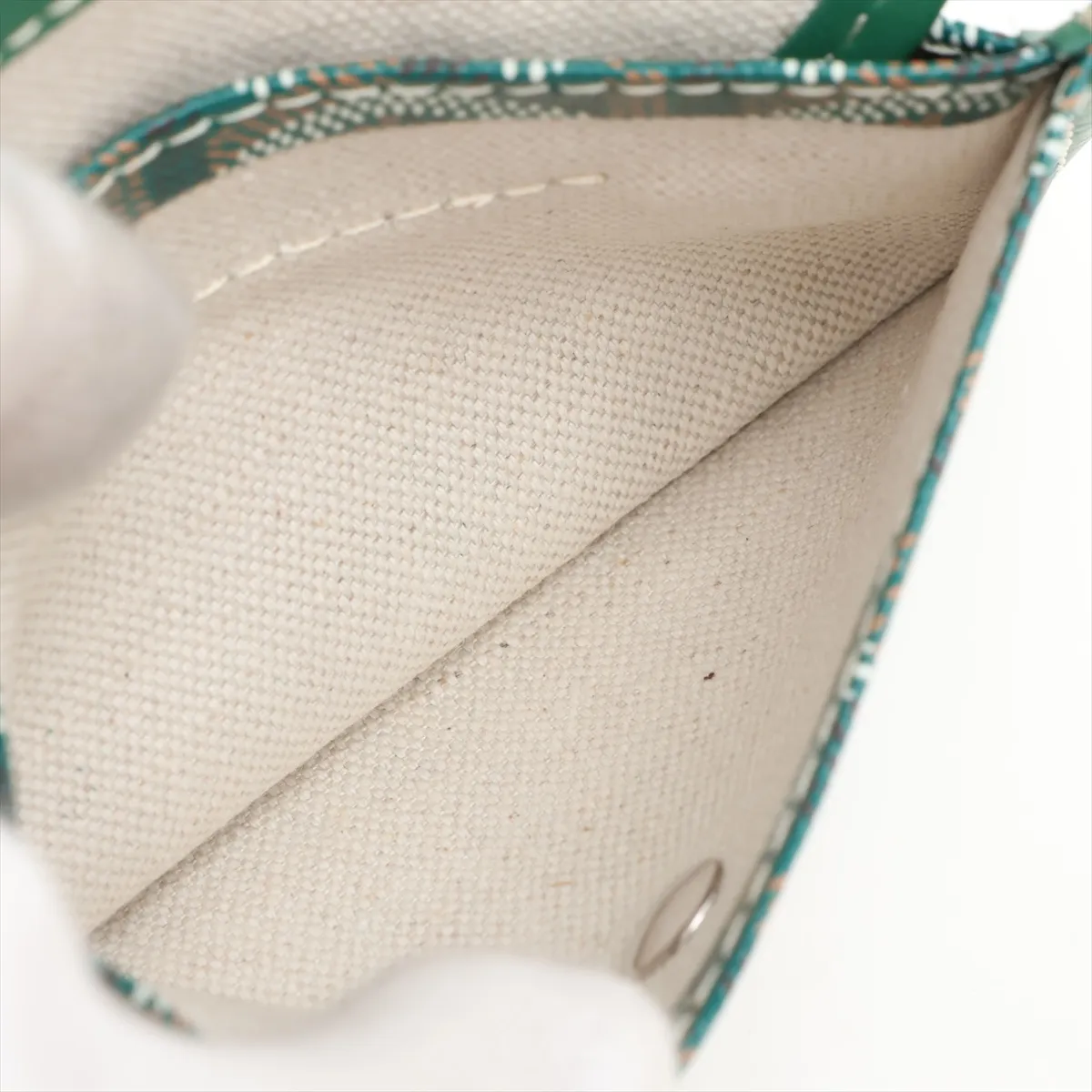 Ange Mini PVC x Leather Tote Bag, Green — view 8