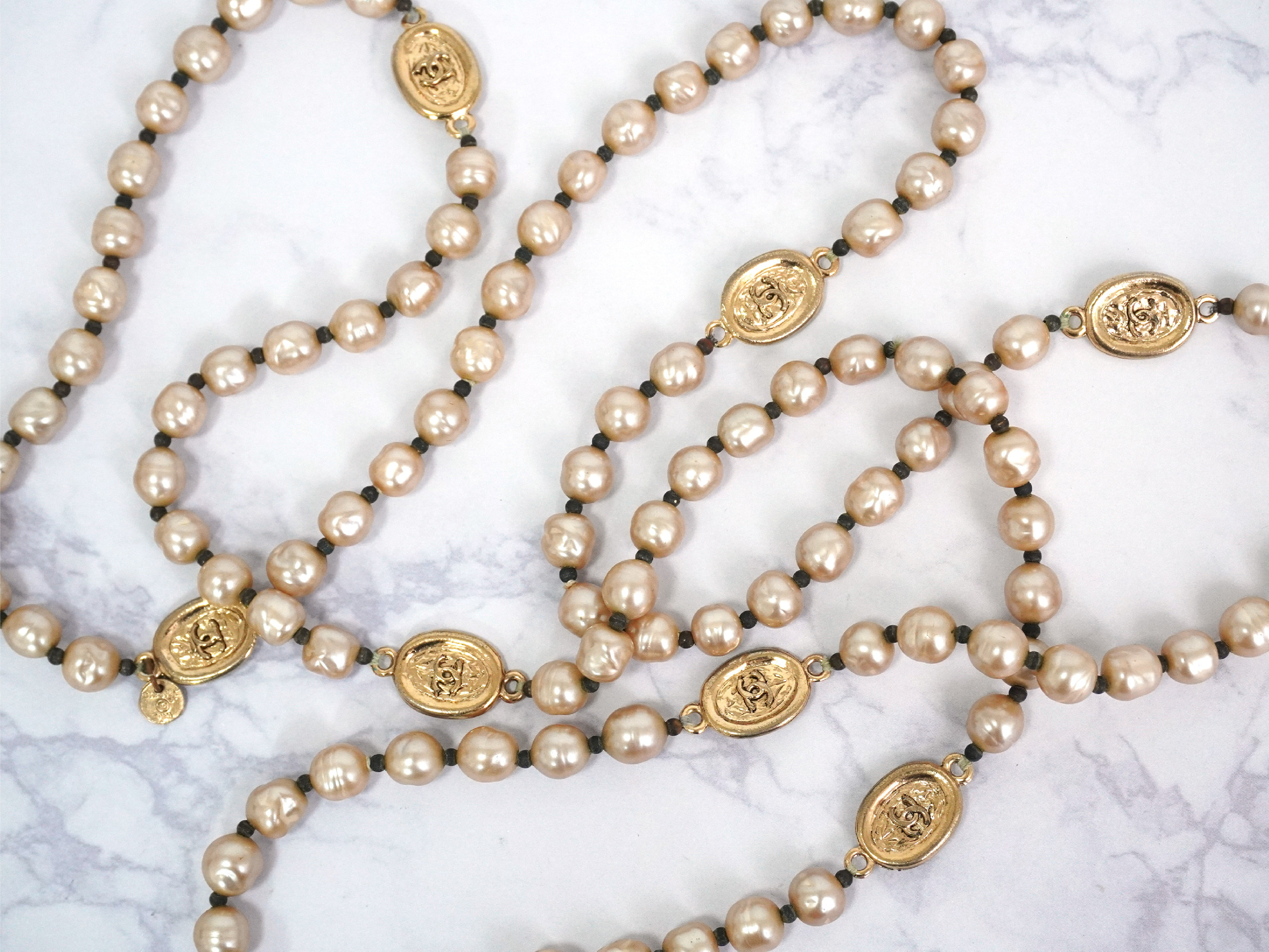 Coco Mark Faux Pearl Long Necklace — view 5