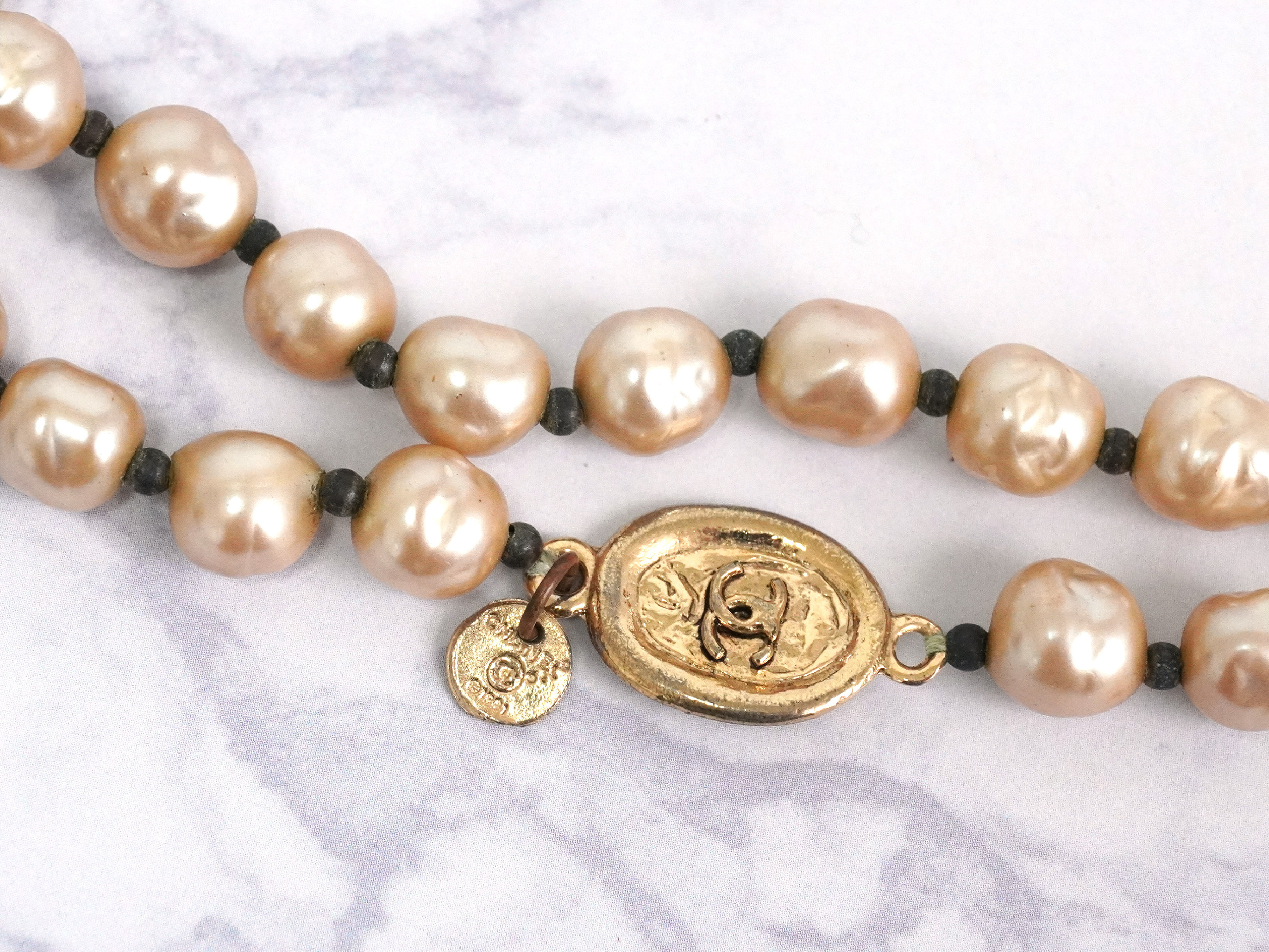 Coco Mark Faux Pearl Long Necklace — view 6