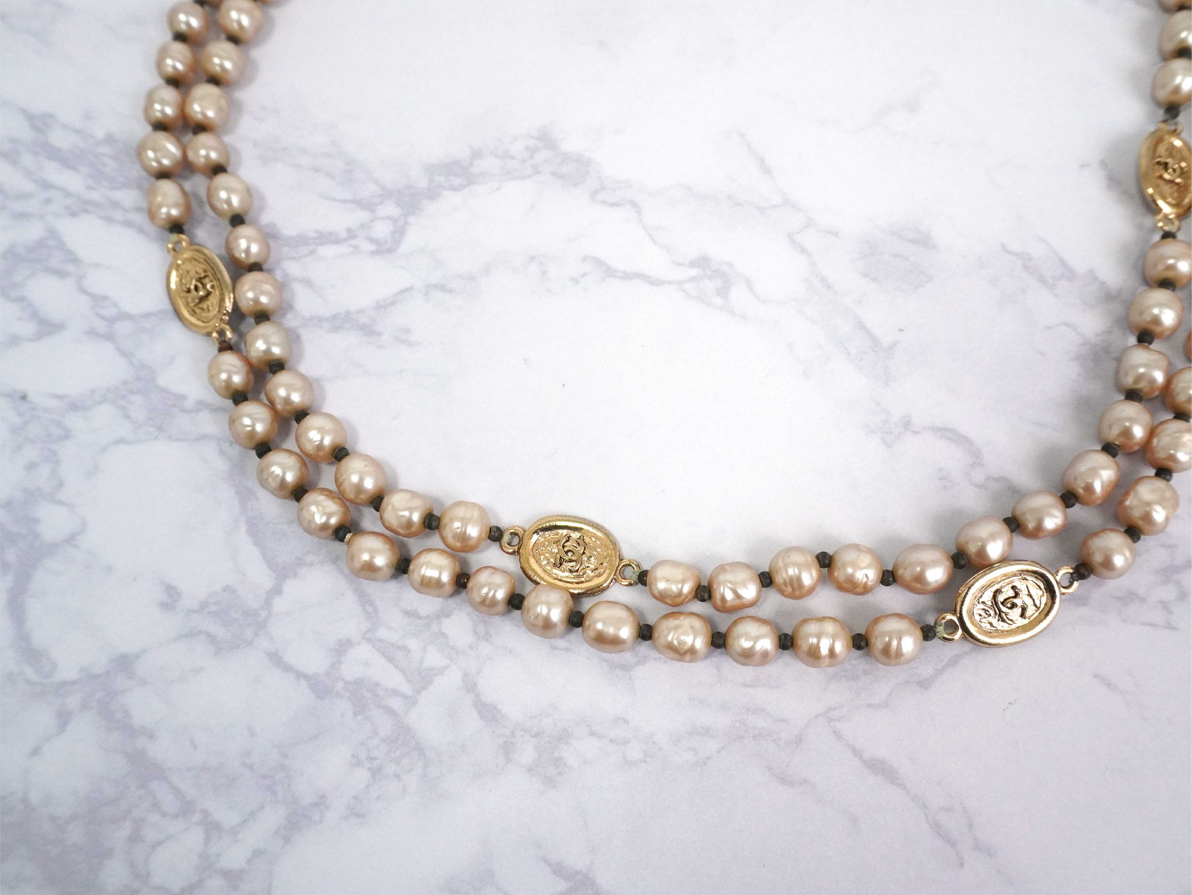 Coco Mark Faux Pearl Long Necklace — view 7