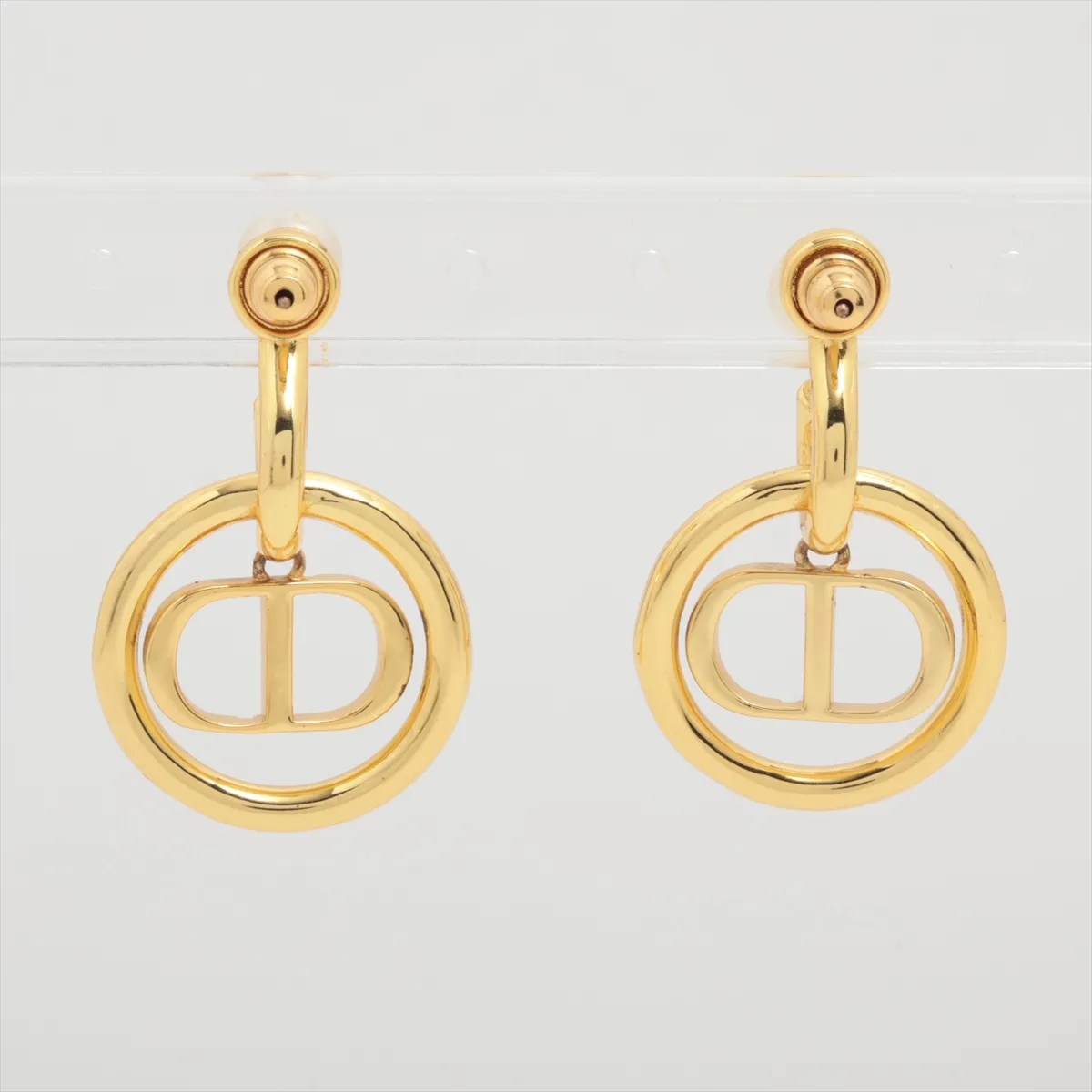30 Montaigne earrings (for both ears), gold-plated with faux pearls. Shows signs of wear: — view 3