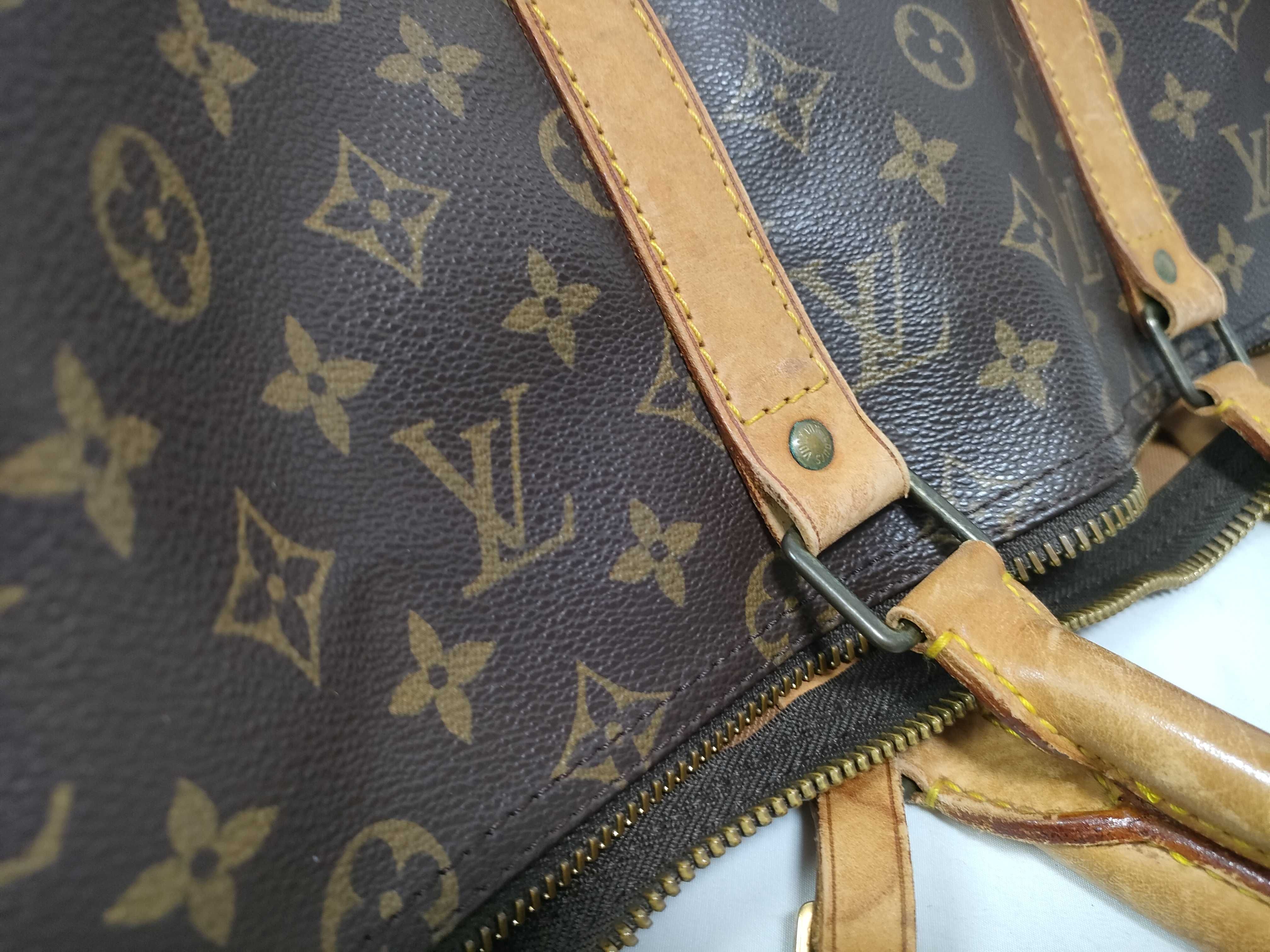Monogram Leather Boston Bag — view 14