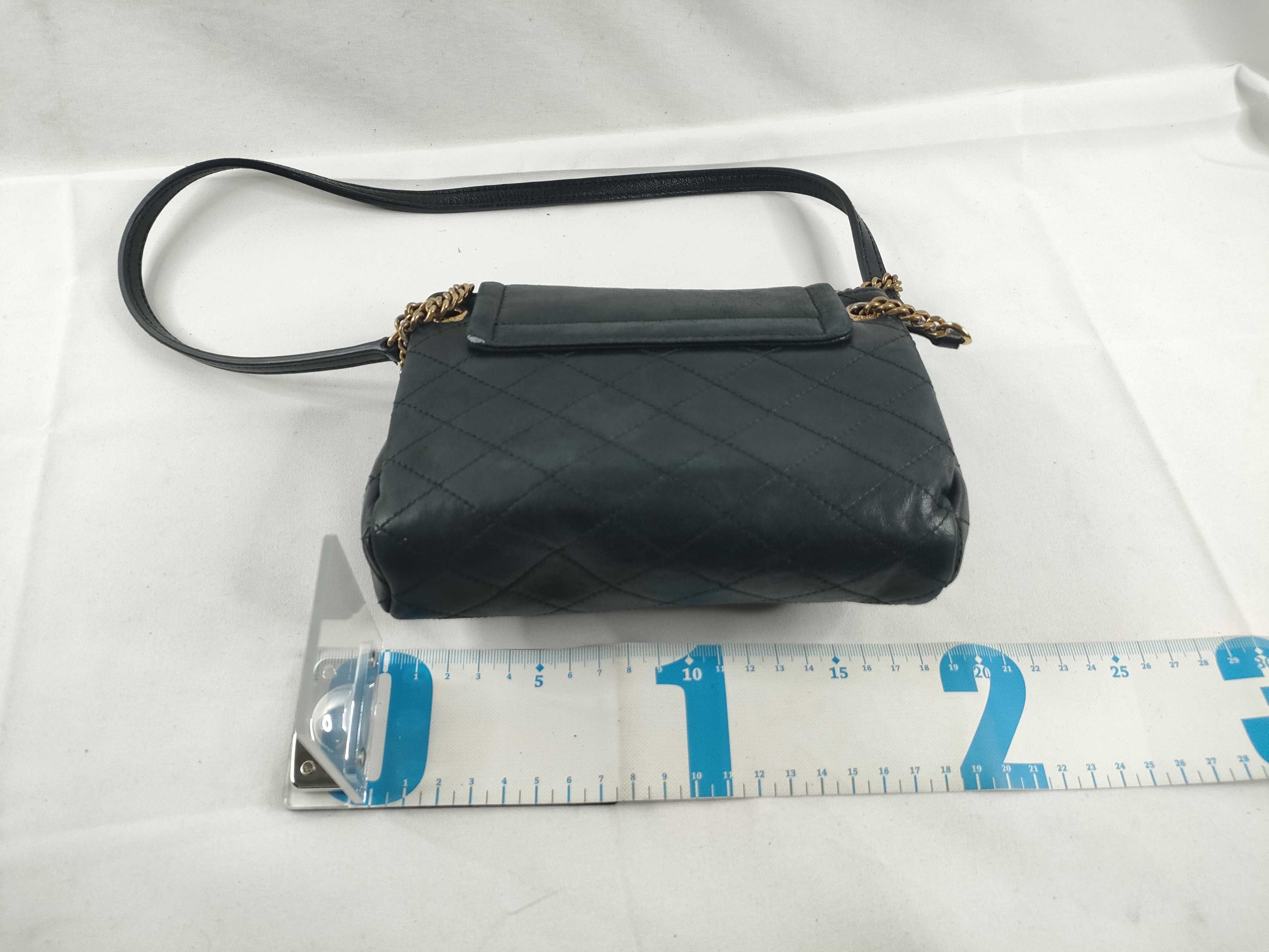Mini Nolita Leather Chain Shoulder Bag, Black, 672738 (Shoulder Bag) — view 2