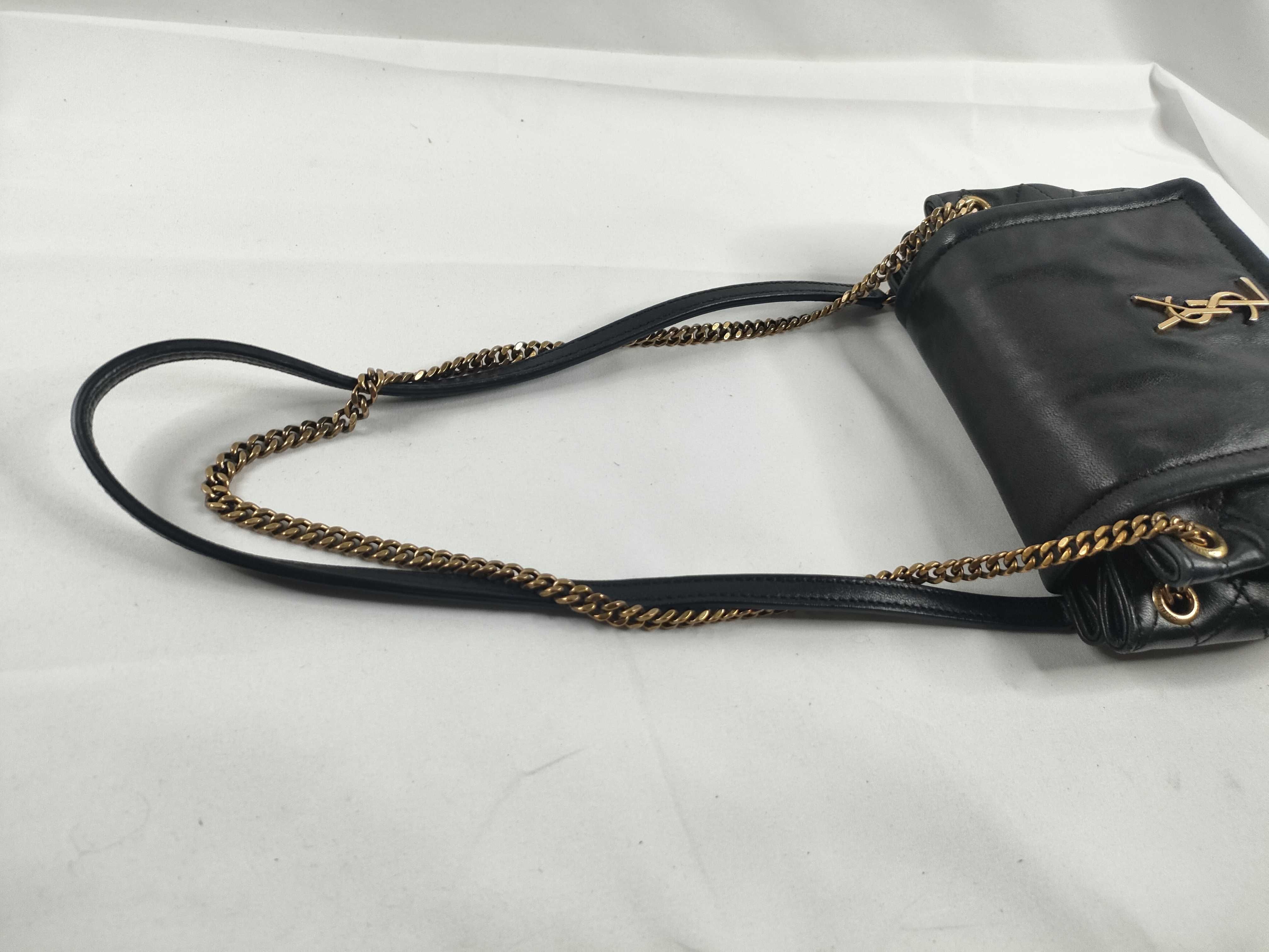 Mini Nolita Leather Chain Shoulder Bag, Black, 672738 (Shoulder Bag) — view 6