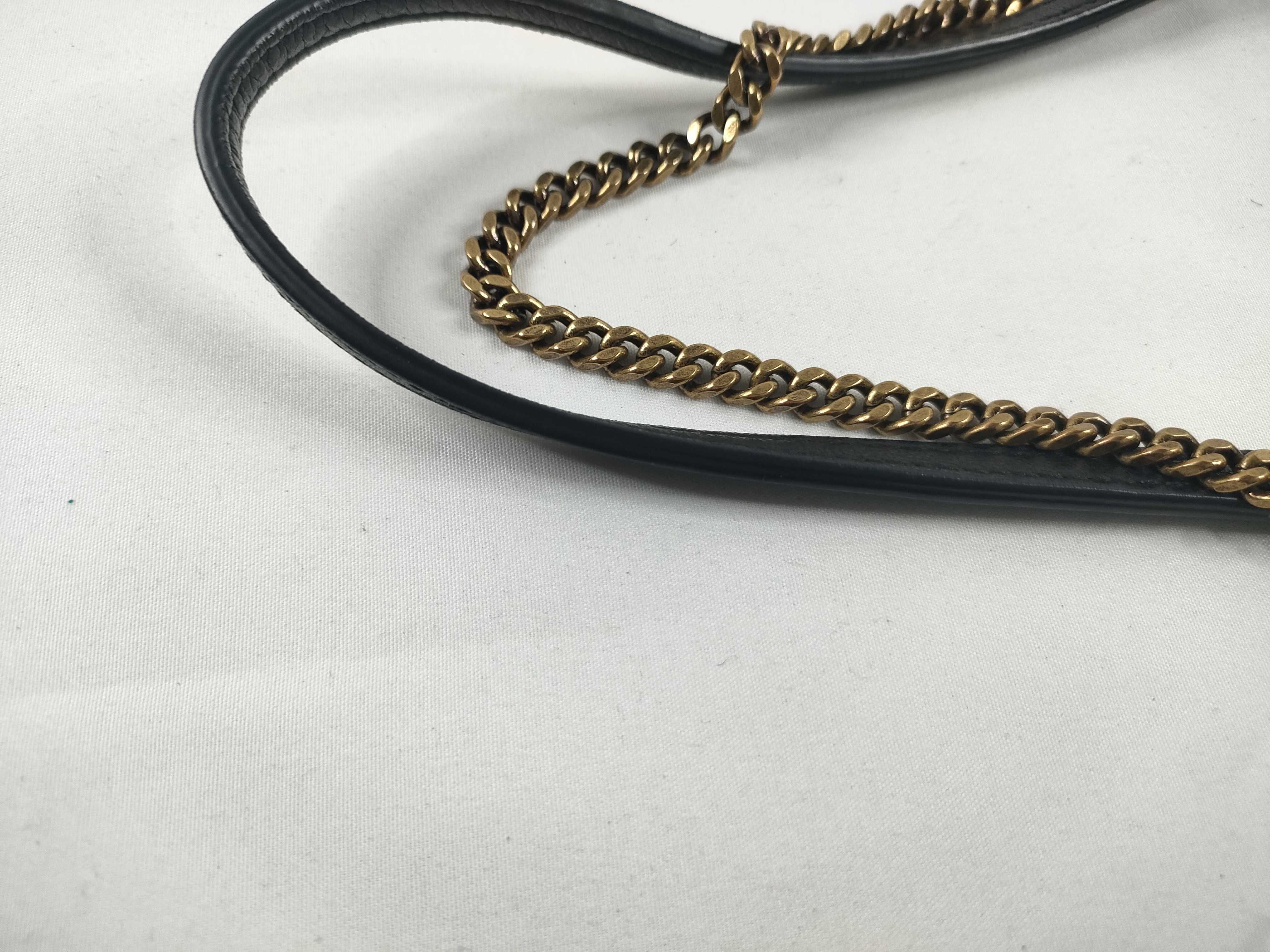 Mini Nolita Leather Chain Shoulder Bag, Black, 672738 (Shoulder Bag) — view 7