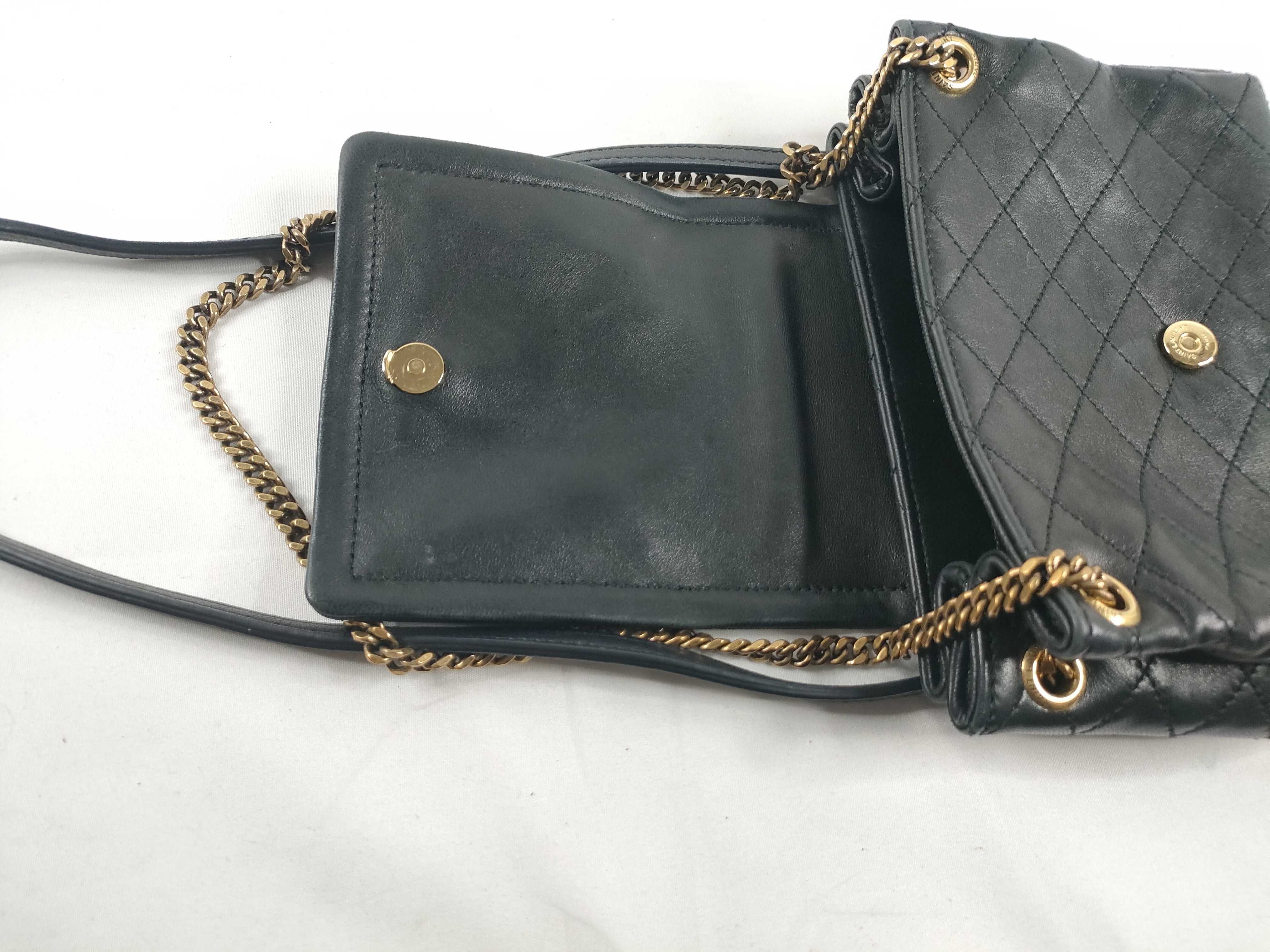 Mini Nolita Leather Chain Shoulder Bag, Black, 672738 (Shoulder Bag) — view 8
