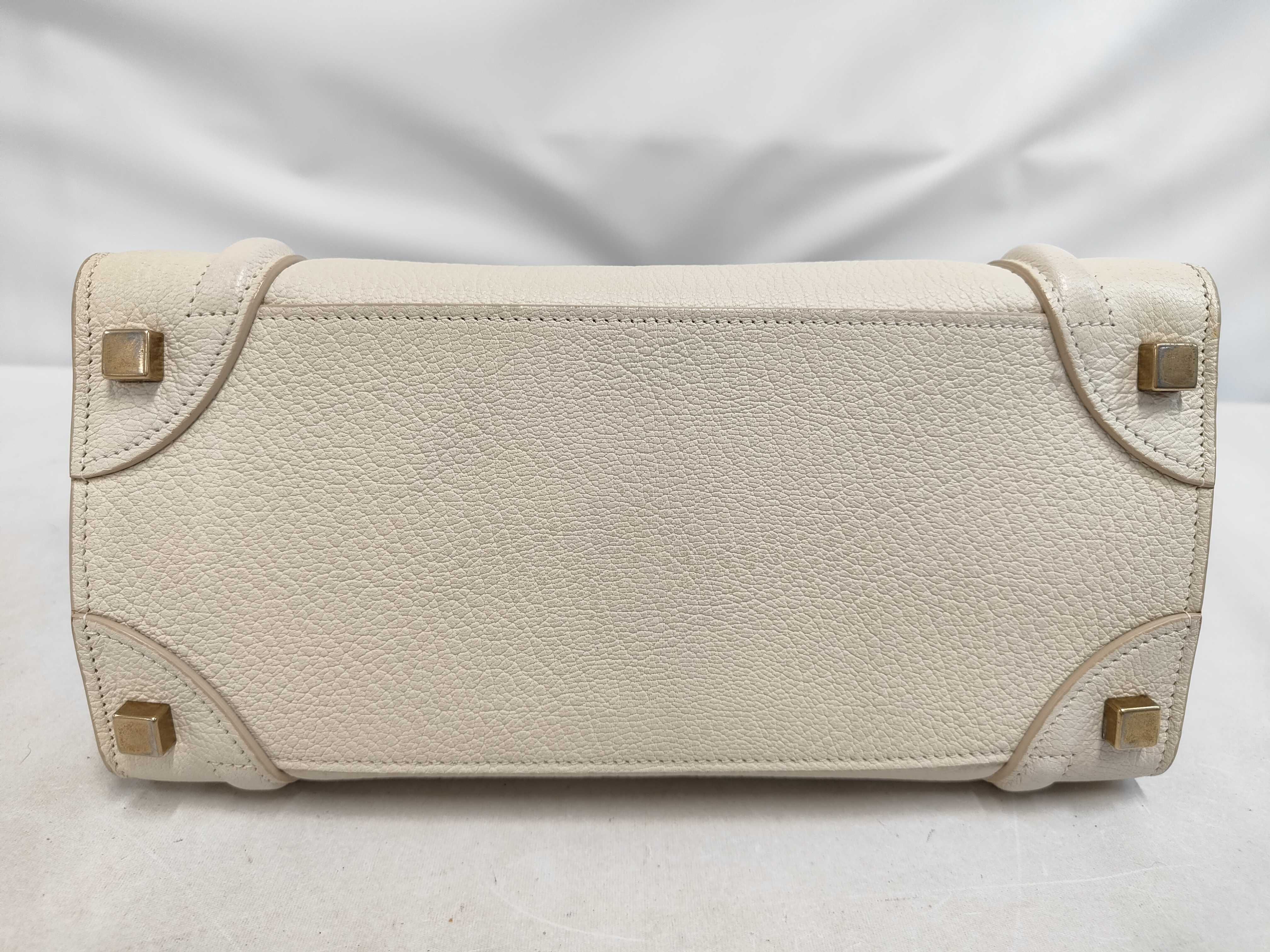 Luggage Micro Shopper Leather 2-Way Handbag White Handbag — view 4