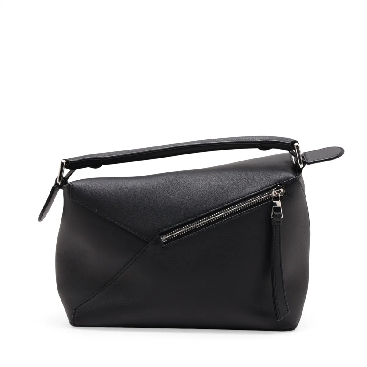 Puzzle Bag Small Leather 2-Way Handbag Black — view 2