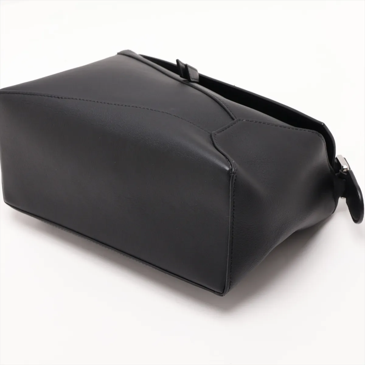 Puzzle Bag Small Leather 2-Way Handbag Black — view 3