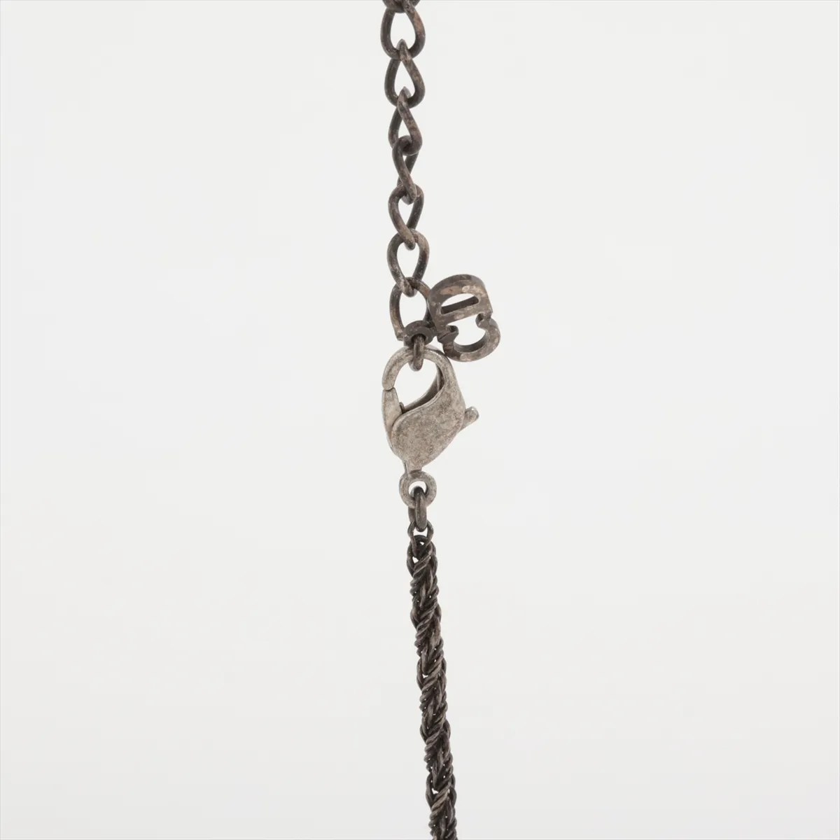 Necklace Metal x Rhinestone Silver — view 3