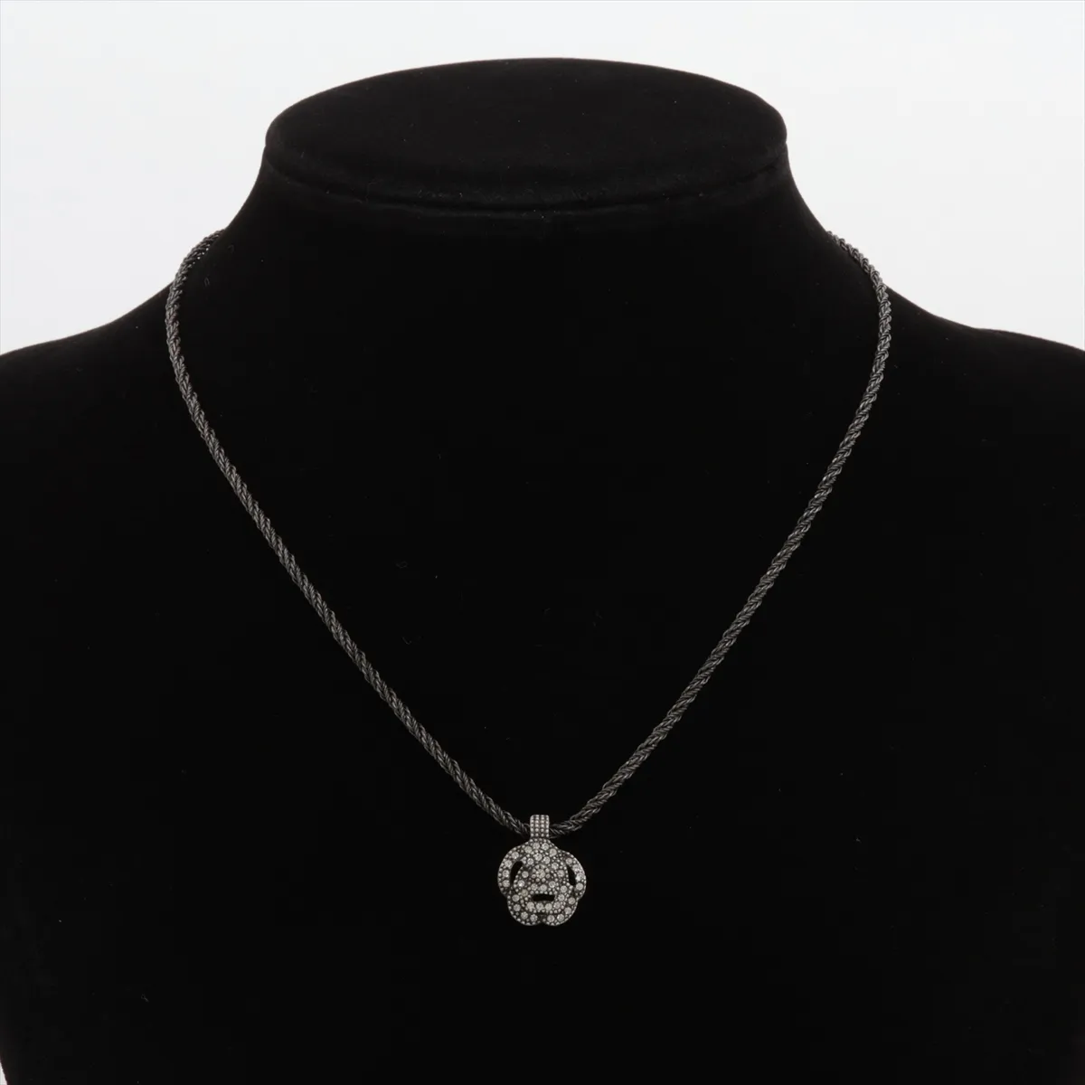 Necklace Metal x Rhinestone Silver — view 5