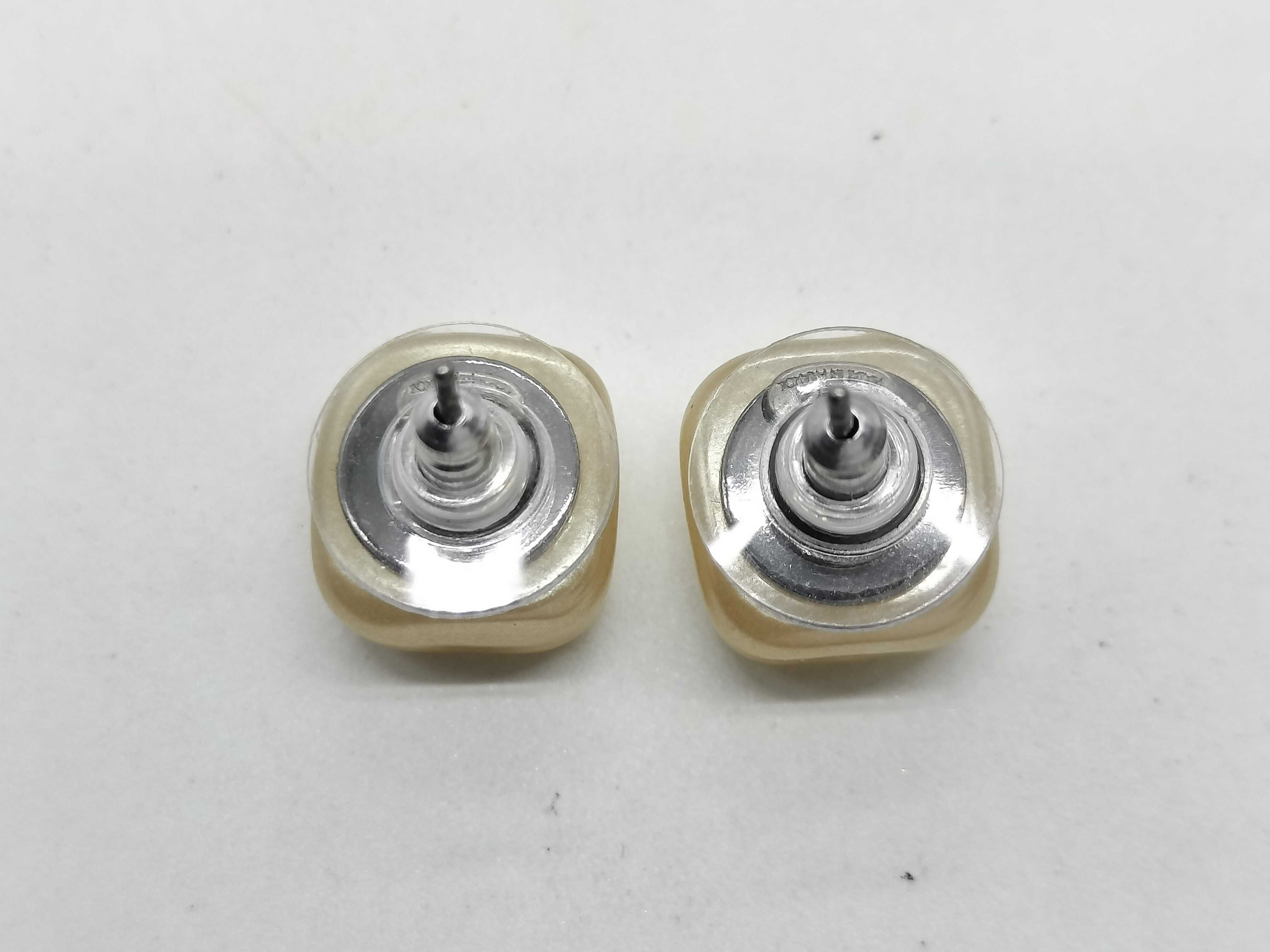 02A Coco Mark Square Faux Pearl Earrings — view 2