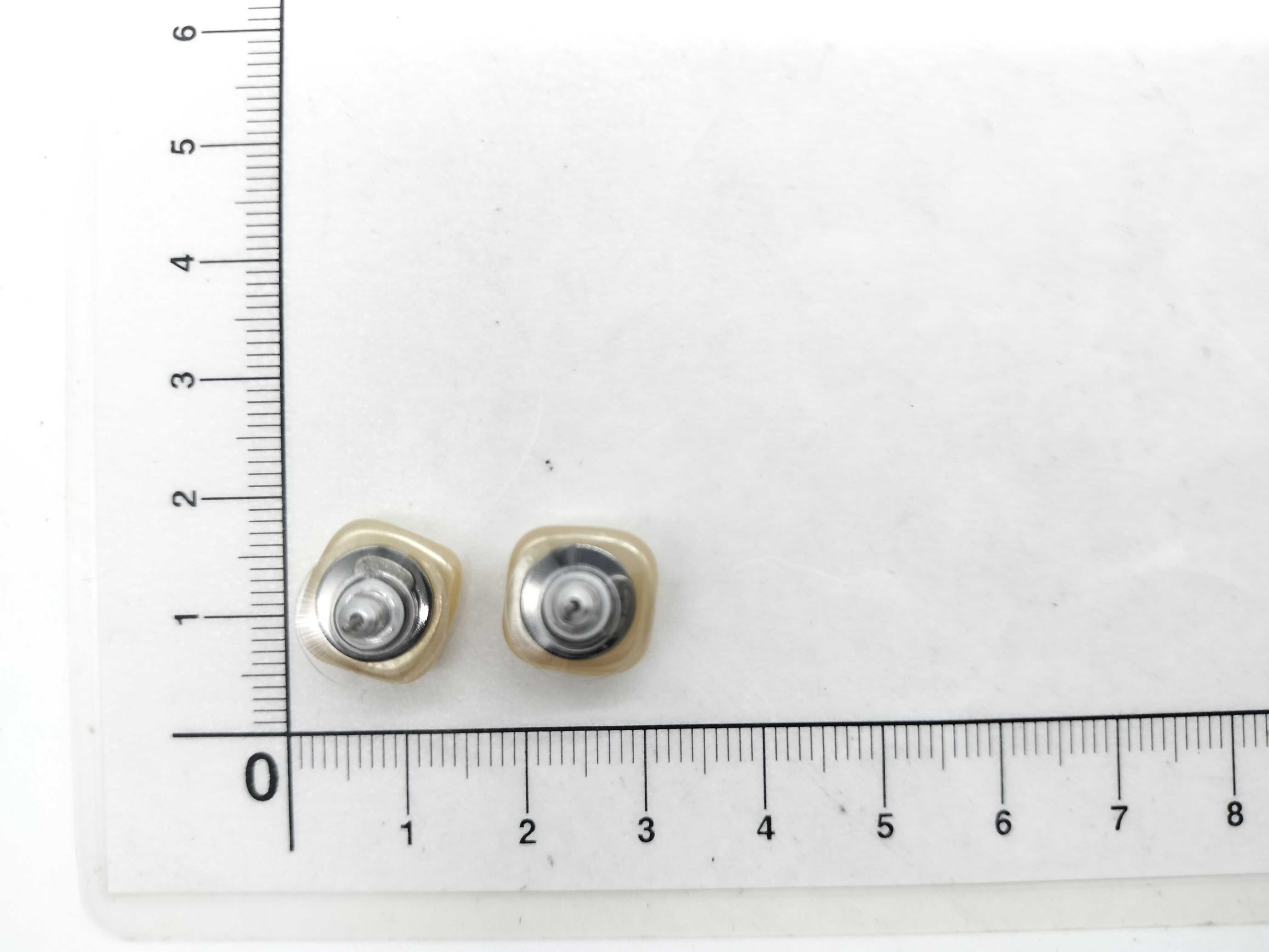 02A Coco Mark Square Faux Pearl Earrings — view 7