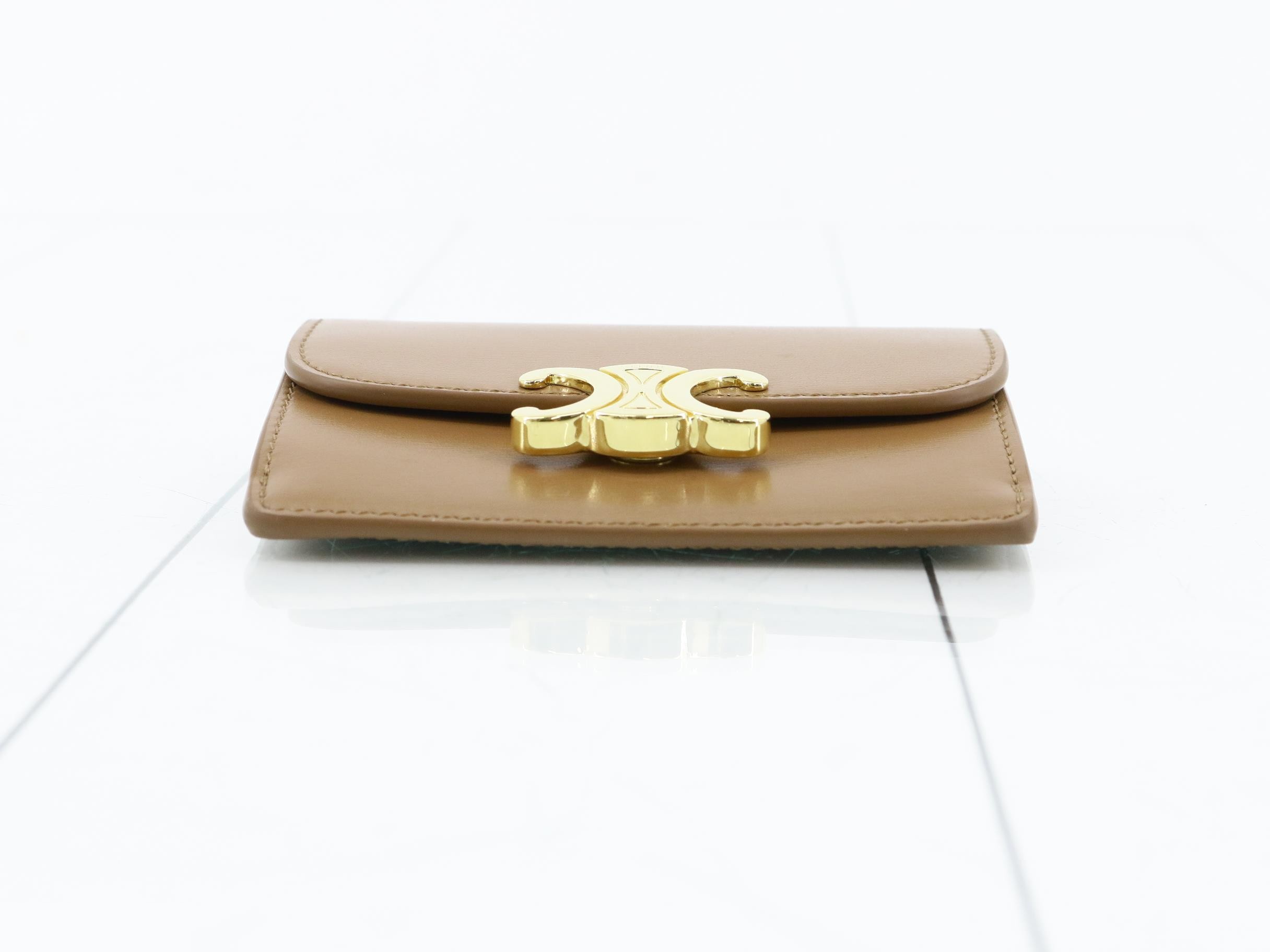 Triomphe Card Case, Brown — view 3