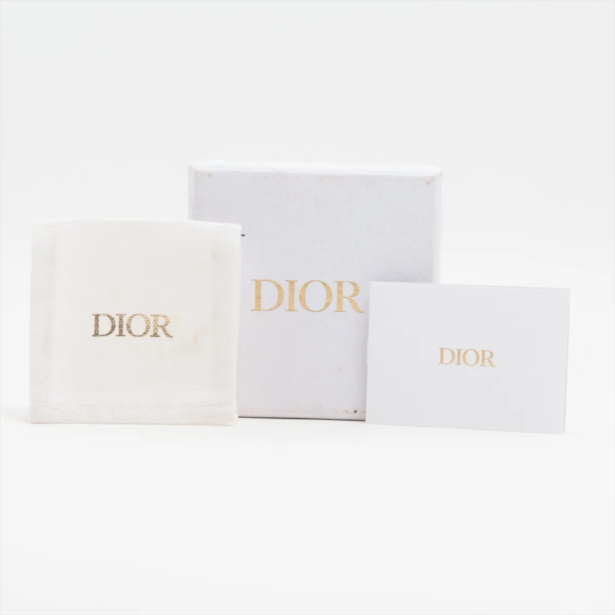 Petit CD Earrings (for both ears) GP Gold x Red — view 5