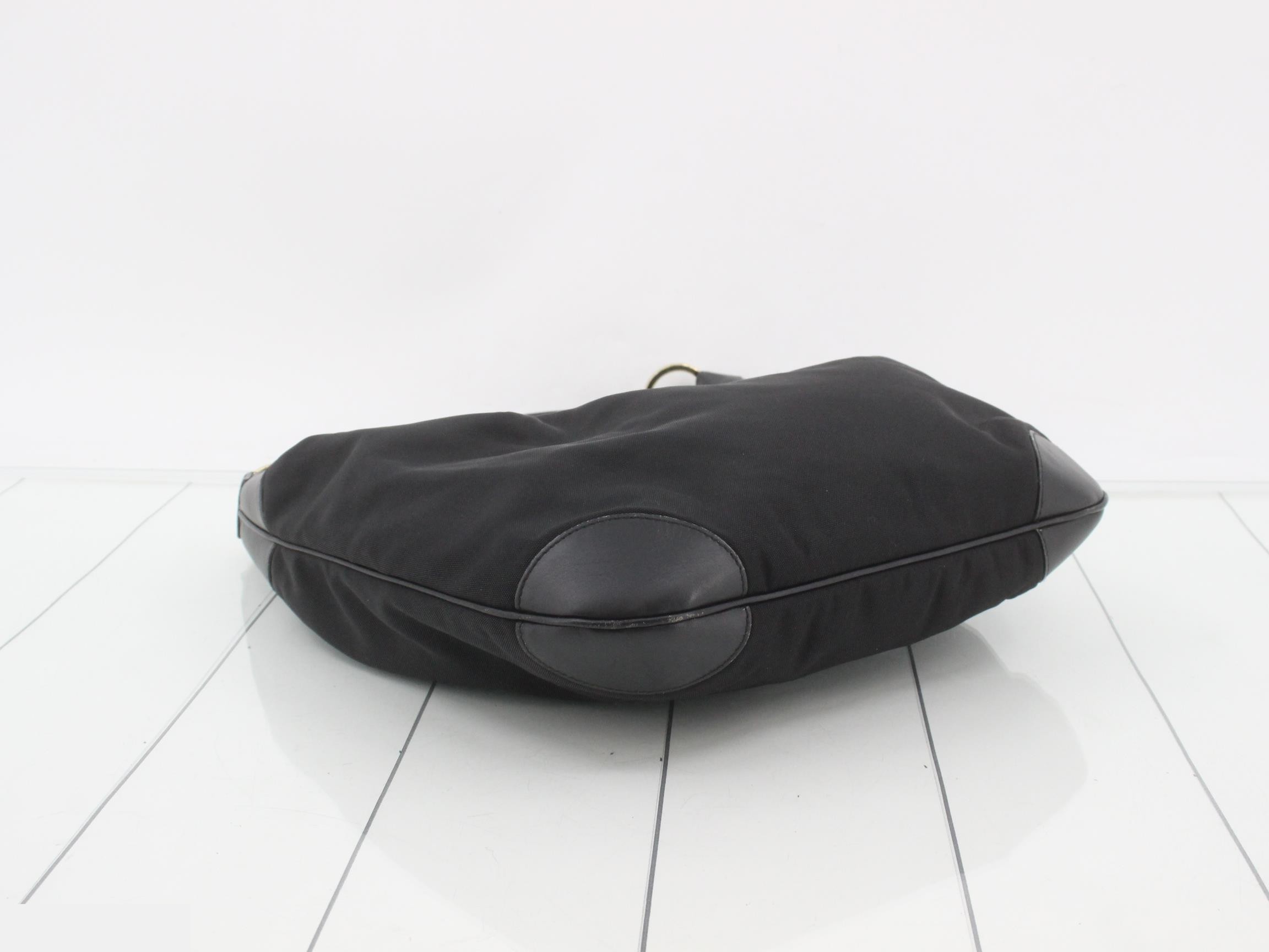 One shoulder bag black canvas leather — view 5