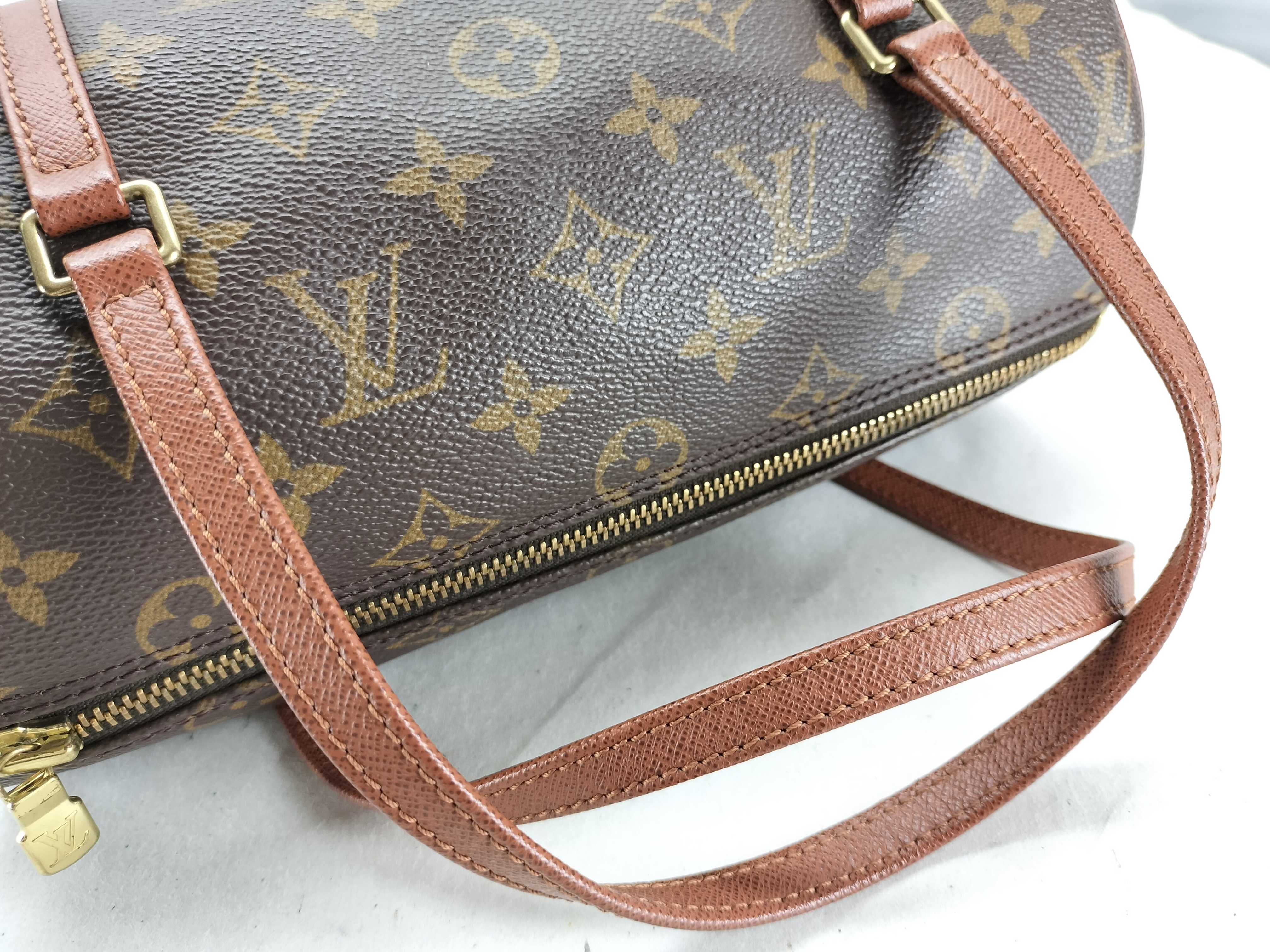 Monogram Papillon 26 (older model) handbag with dust bag — view 3