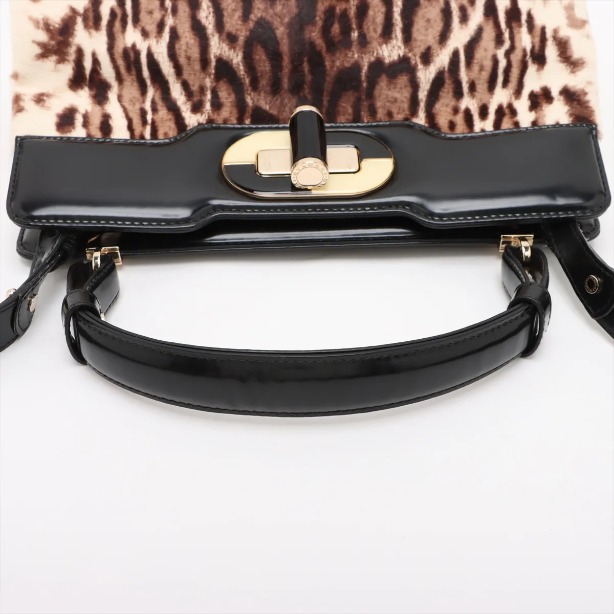 Fur x Leather 2WAY Handbag Leopard — view 5