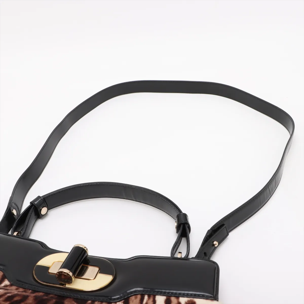 Fur x Leather 2WAY Handbag Leopard — view 7