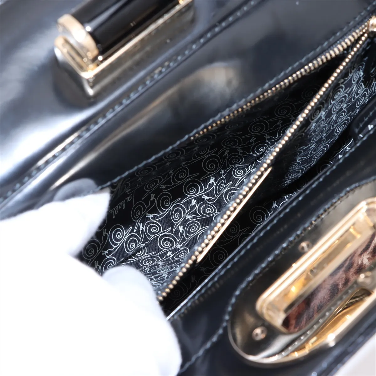 Fur x Leather 2WAY Handbag Leopard — view 9