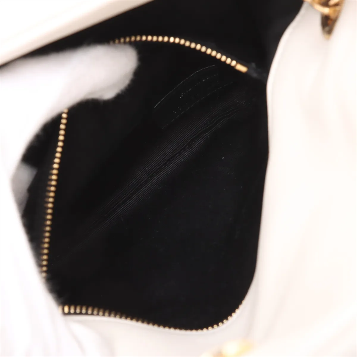 Lulu Puffer Leather Shoulder Bag, White, 577476 — view 8
