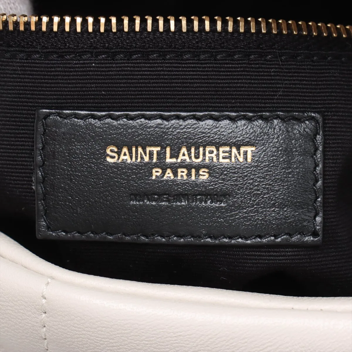 Lulu Puffer Leather Shoulder Bag, White, 577476 — view 9