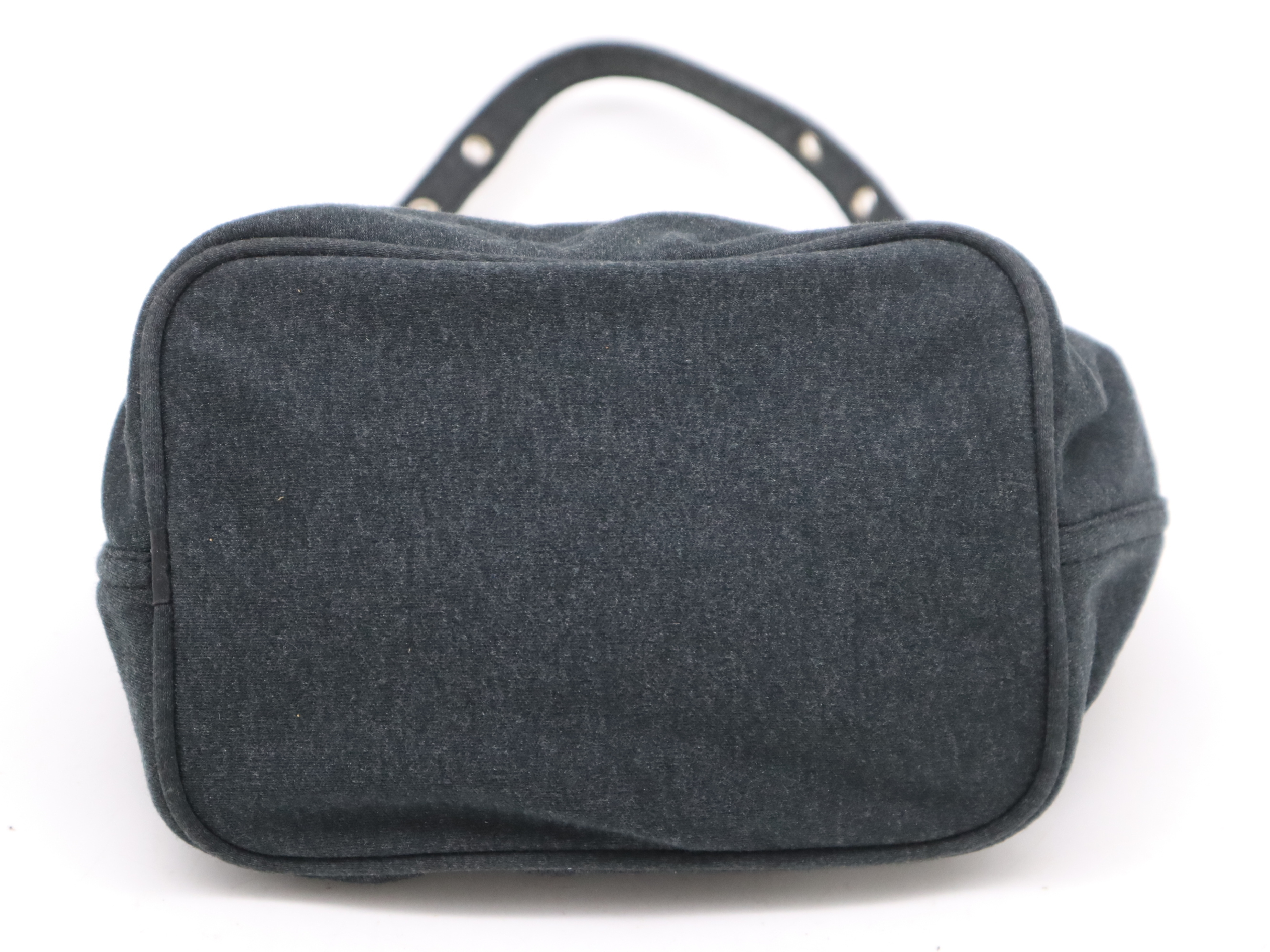 26686 Cotton One Shoulder Bag Gray SV Metal Fittings Storage Bag Included Shoulder Bag — view 4